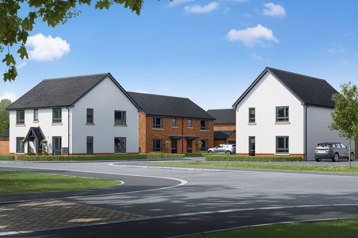 Artist's impression of a street scene at Fortibus Fields