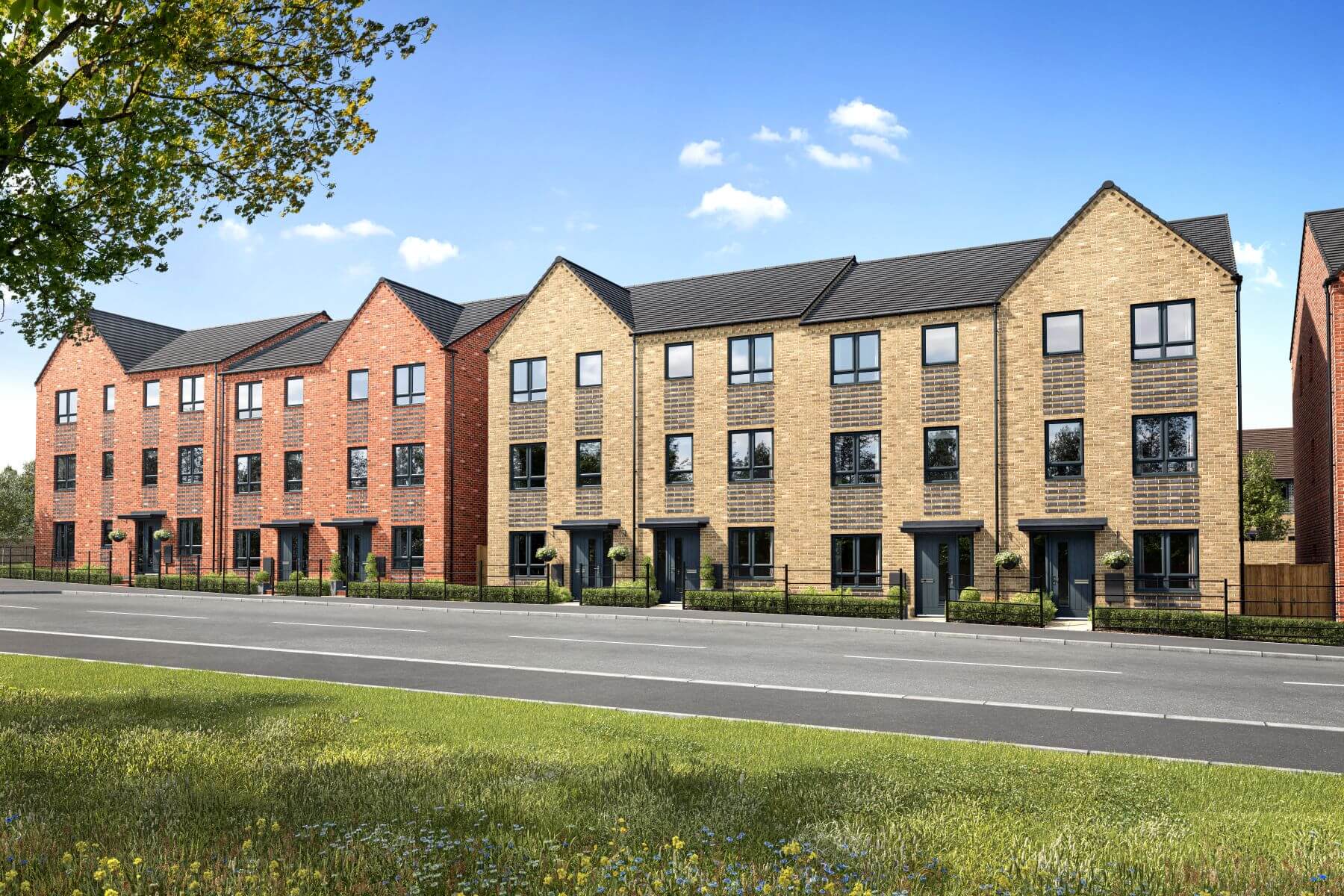 Artist's impression of a street scene at The Plaza at Cranbrook