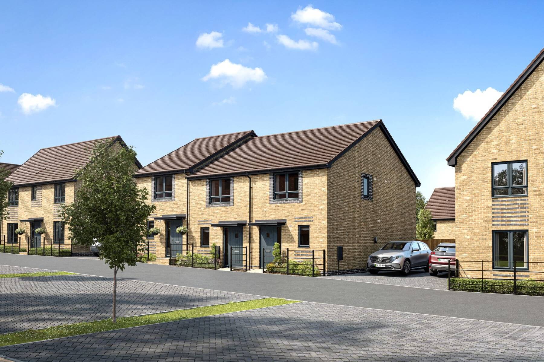 Artist's impression of a street scene at The Plaza at Cranbrook