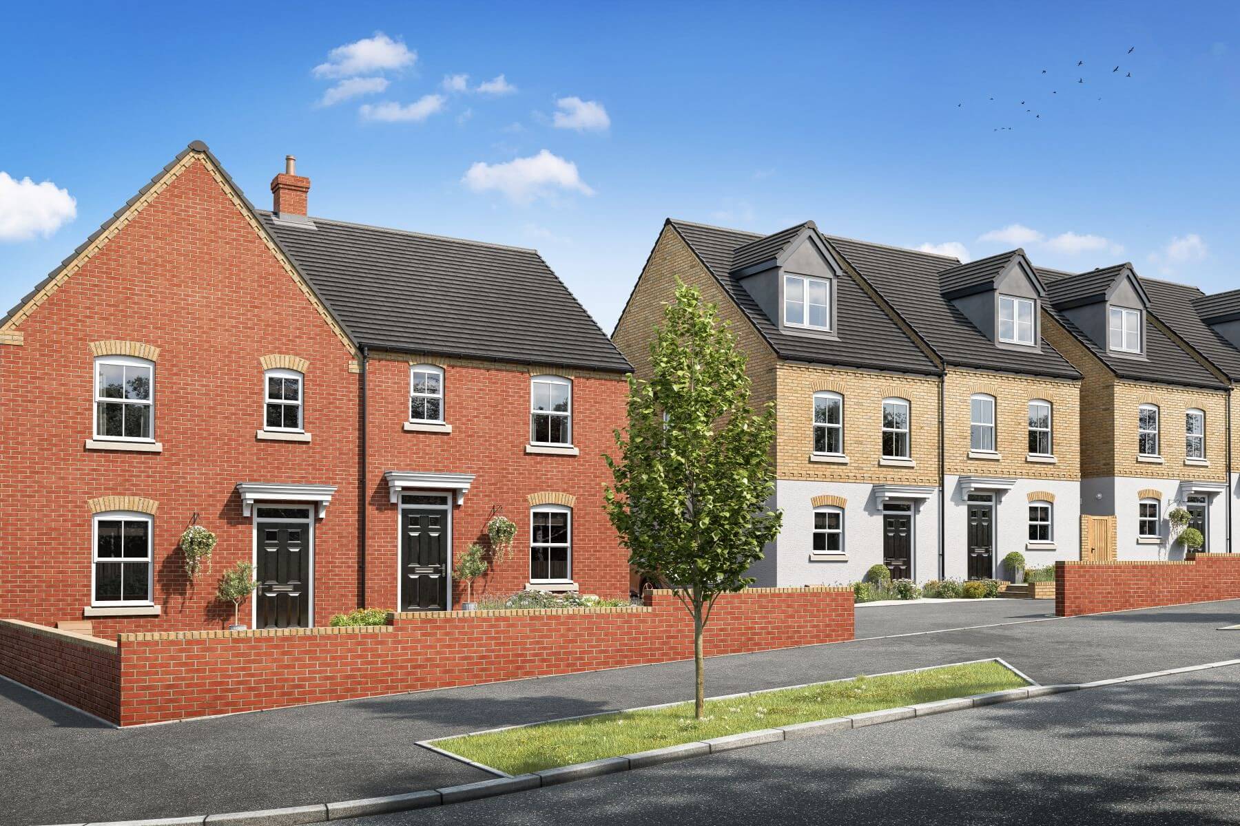 Artist's impression of a Street Scene at Greenwood Park