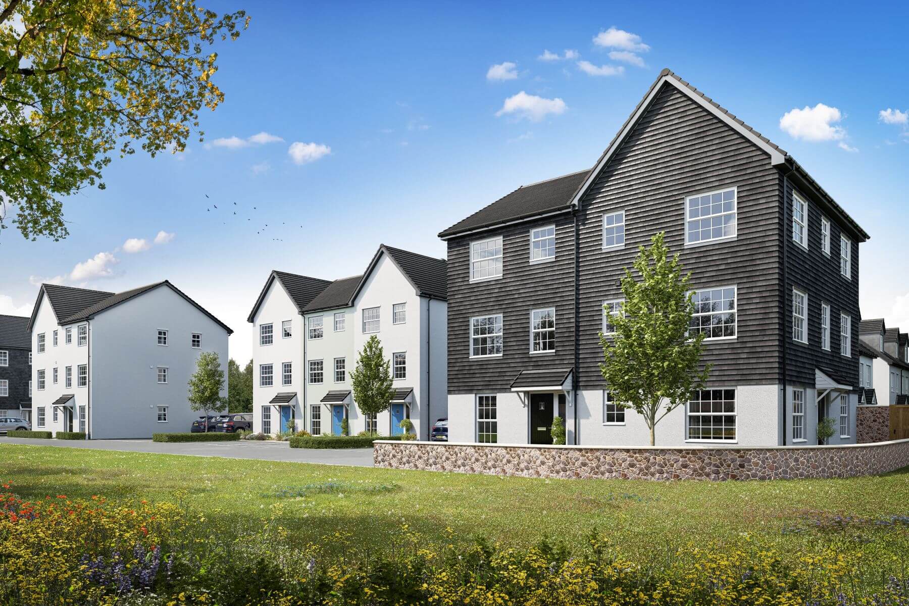 Artist's impression of a Street Scene at Greenwood Park