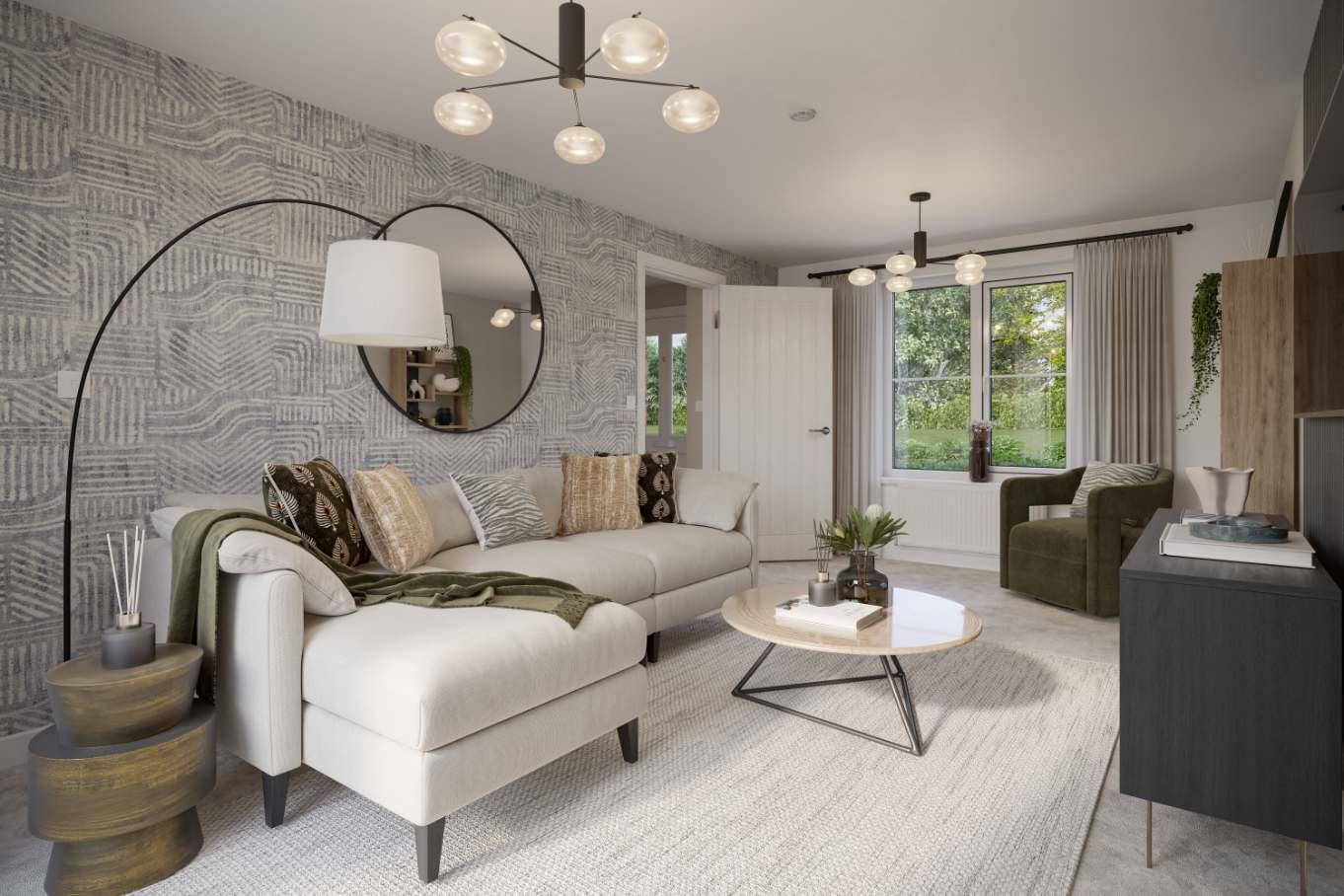 Separate living room for snug nights in