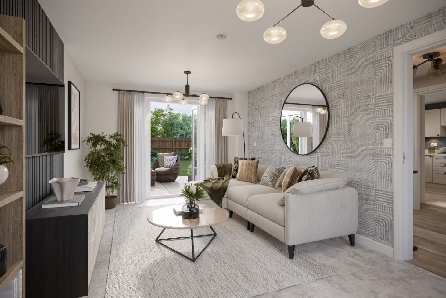 French doors to the garden