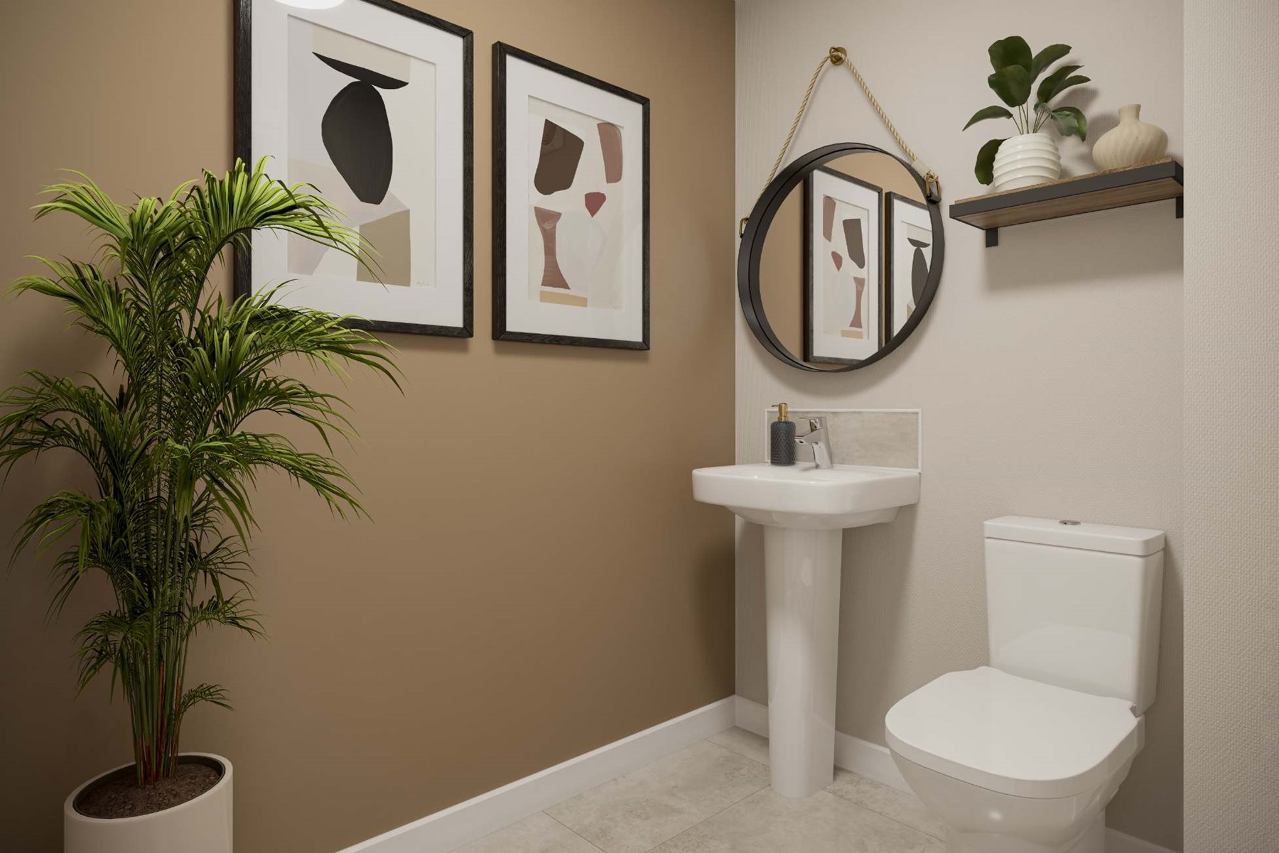 Handy ground floor cloakroom