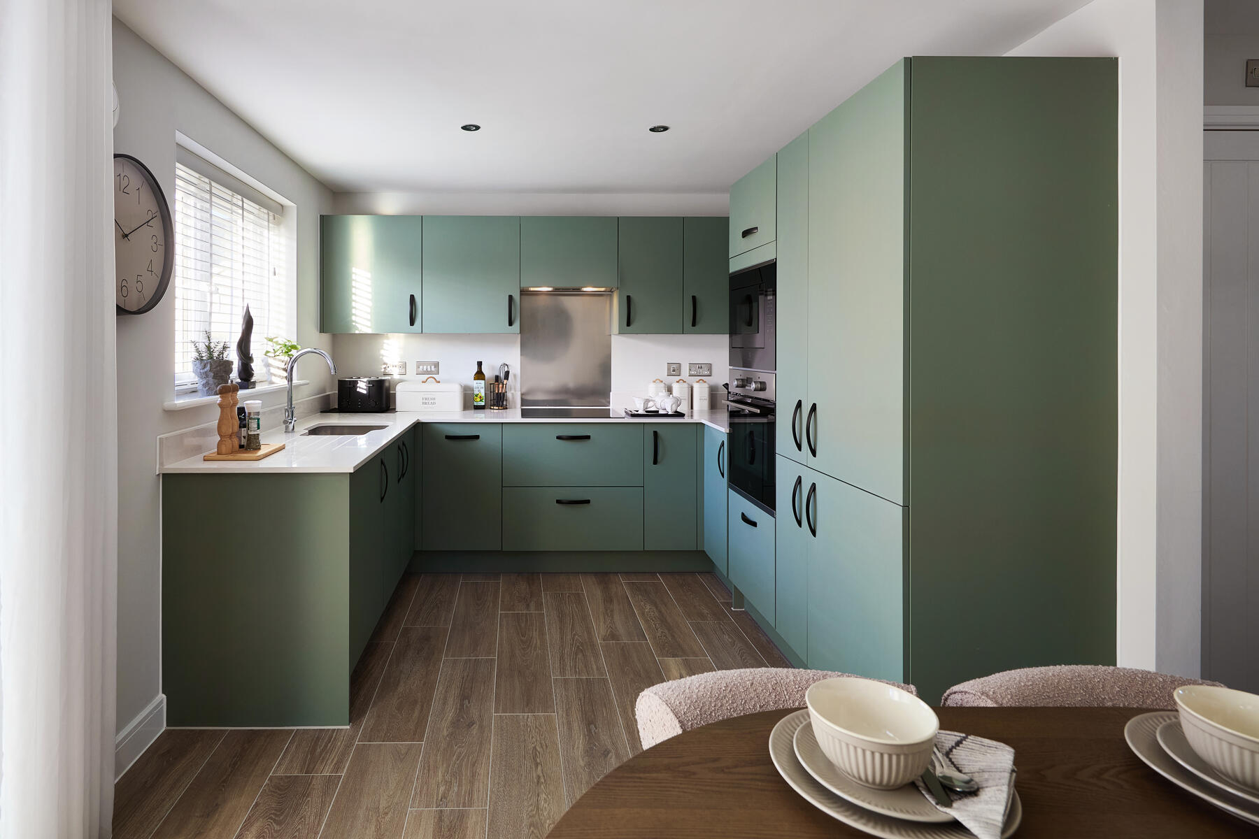 A contemporary kitchen