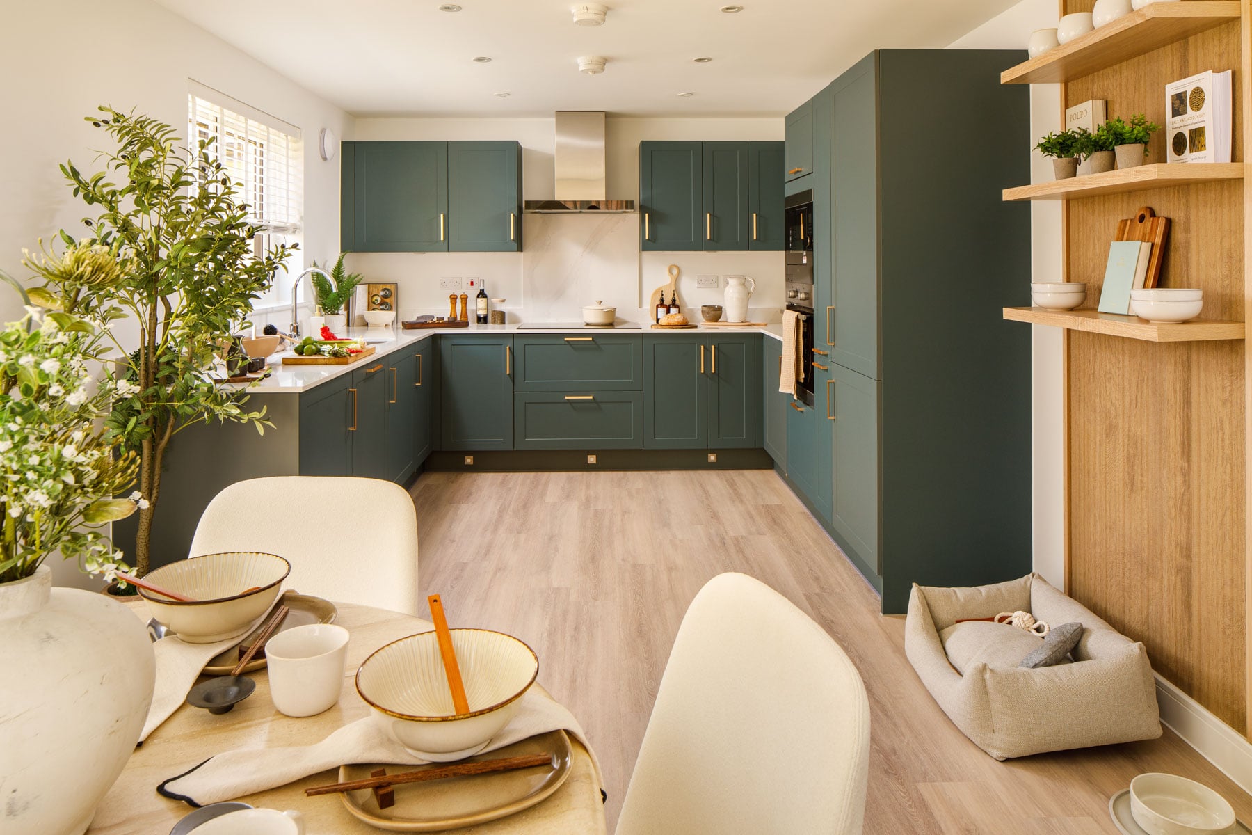 Sociable kitchen, dining space