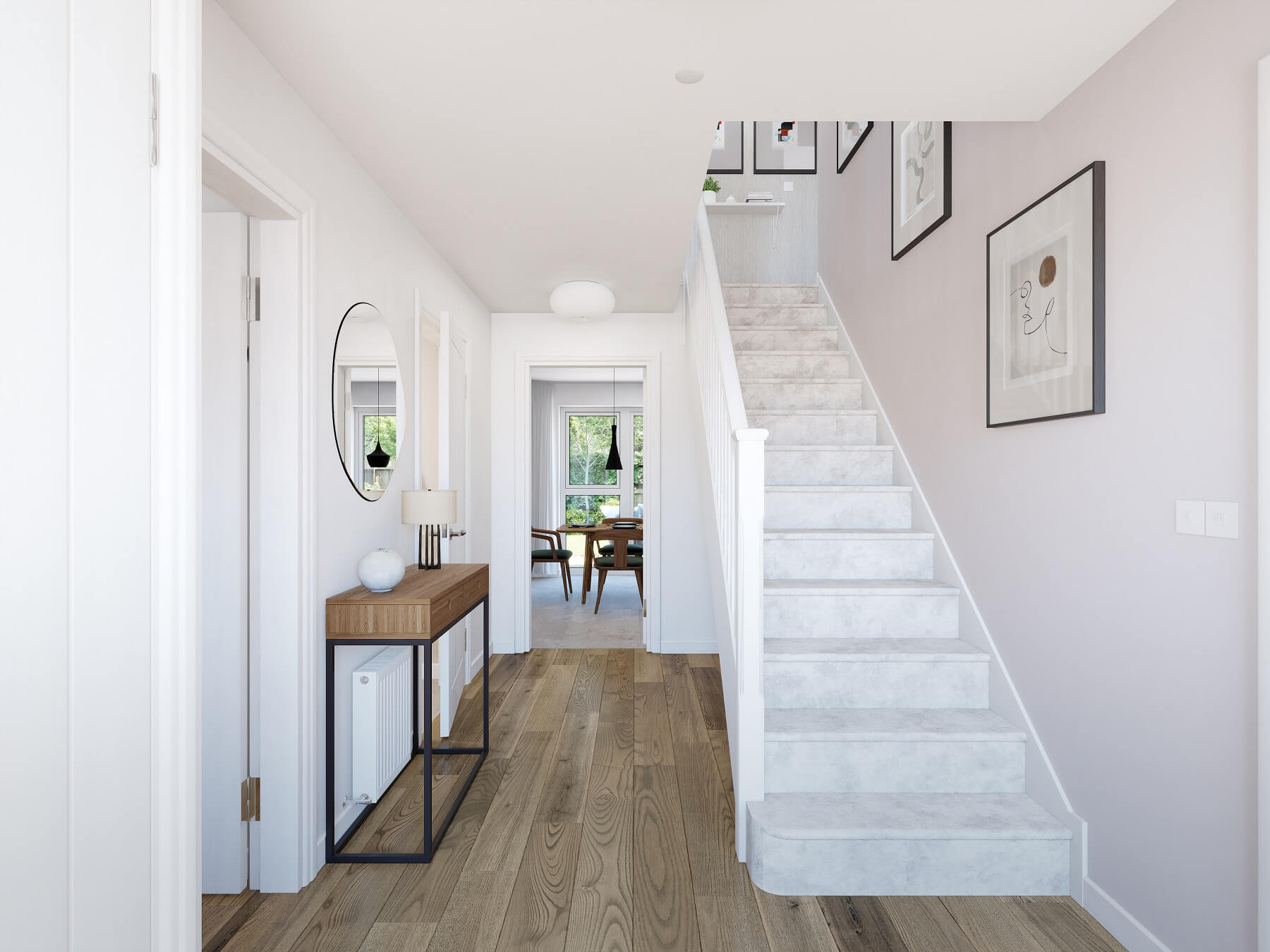 The welcoming entrance hallway