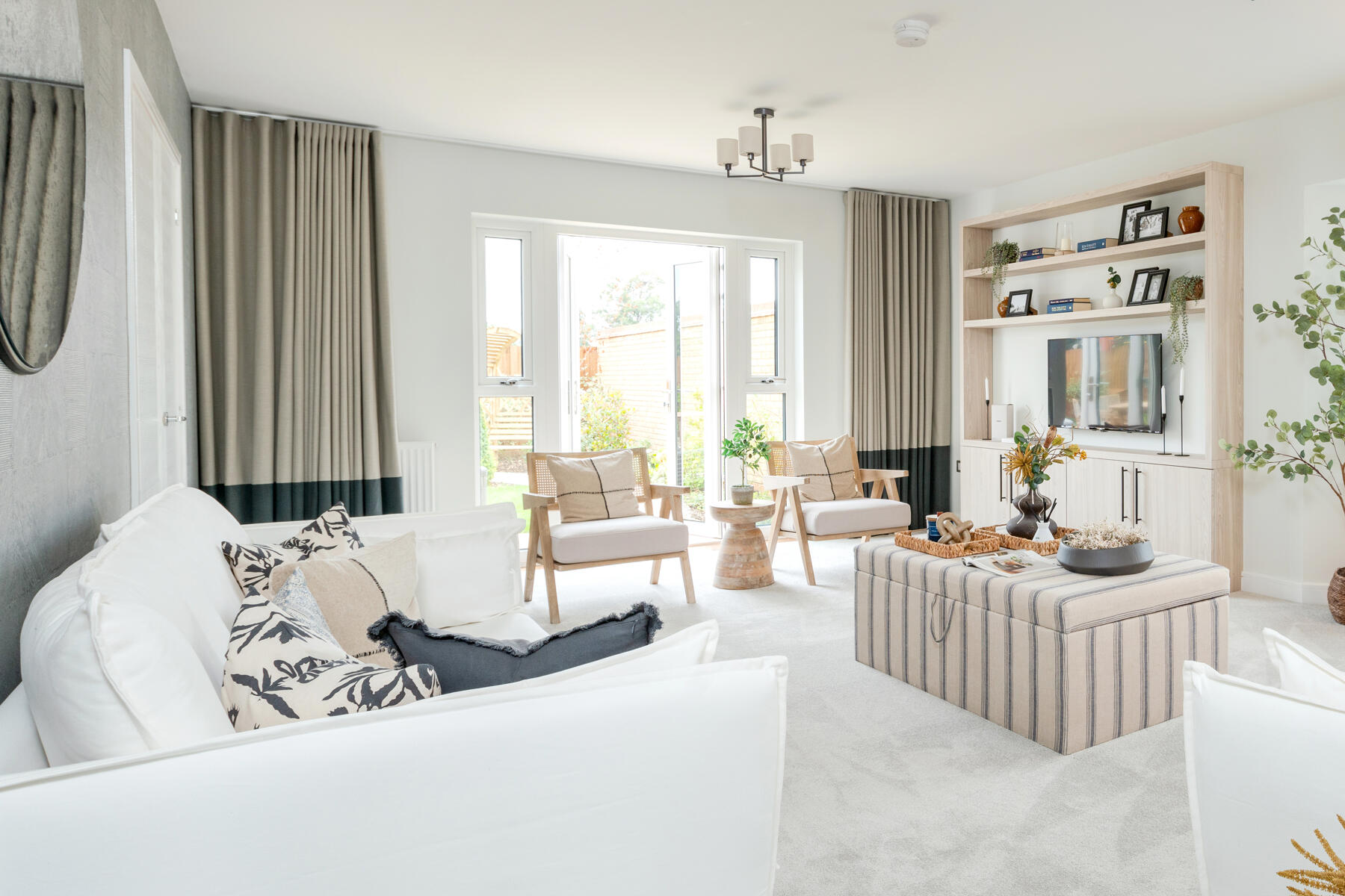 Room for all the family in the bright lounge