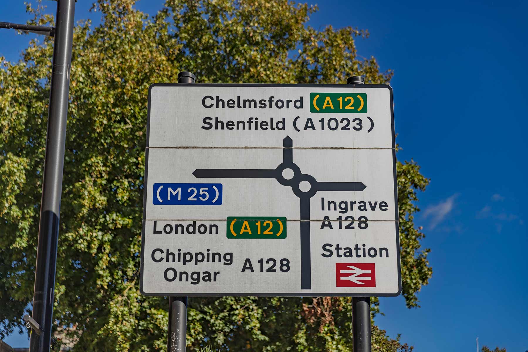 Brentwood road sign
