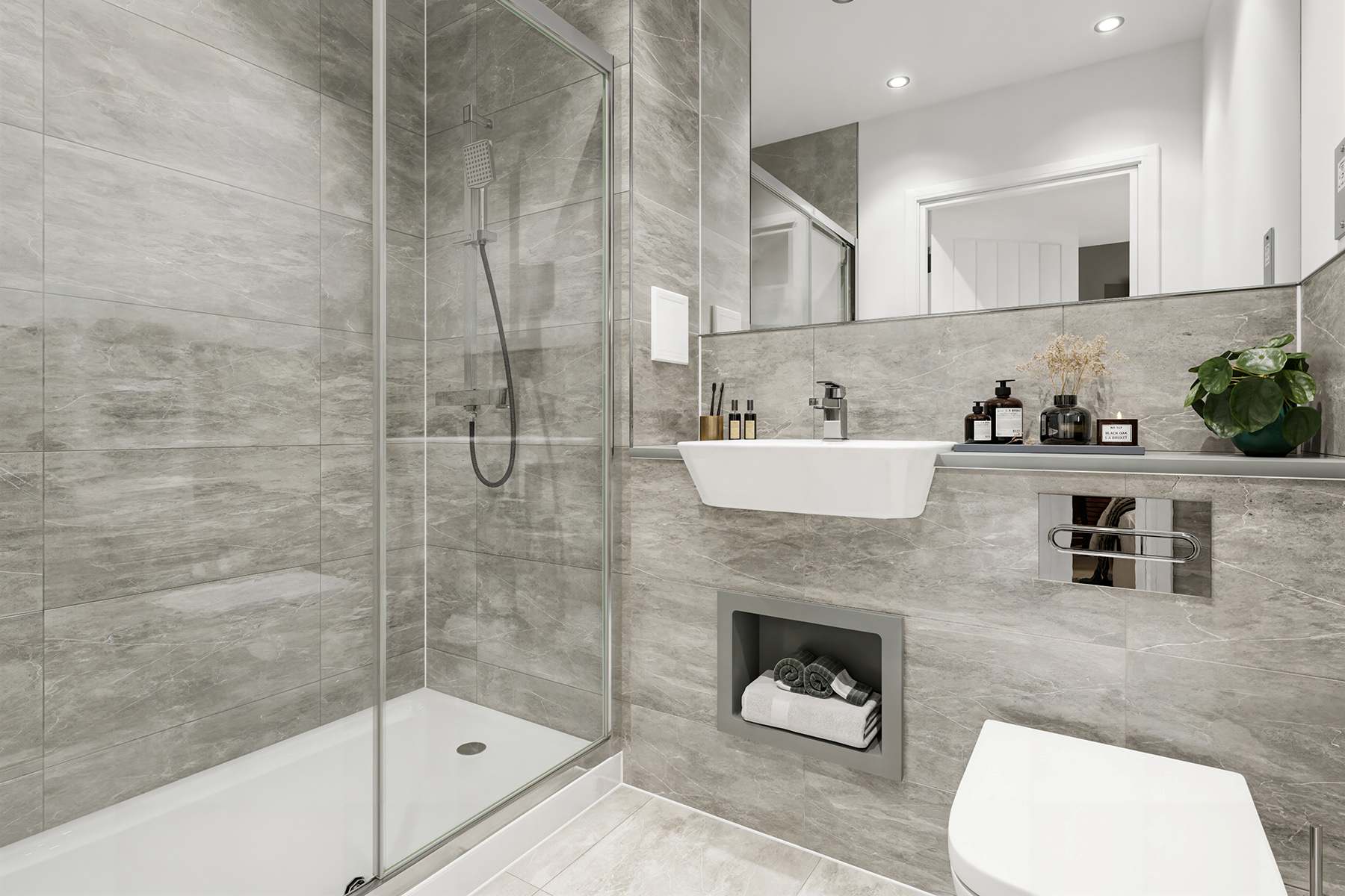 Ensuite shower room for the River interior palette