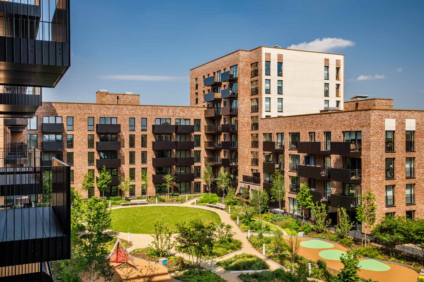 High quality new green spaces are key to the design here