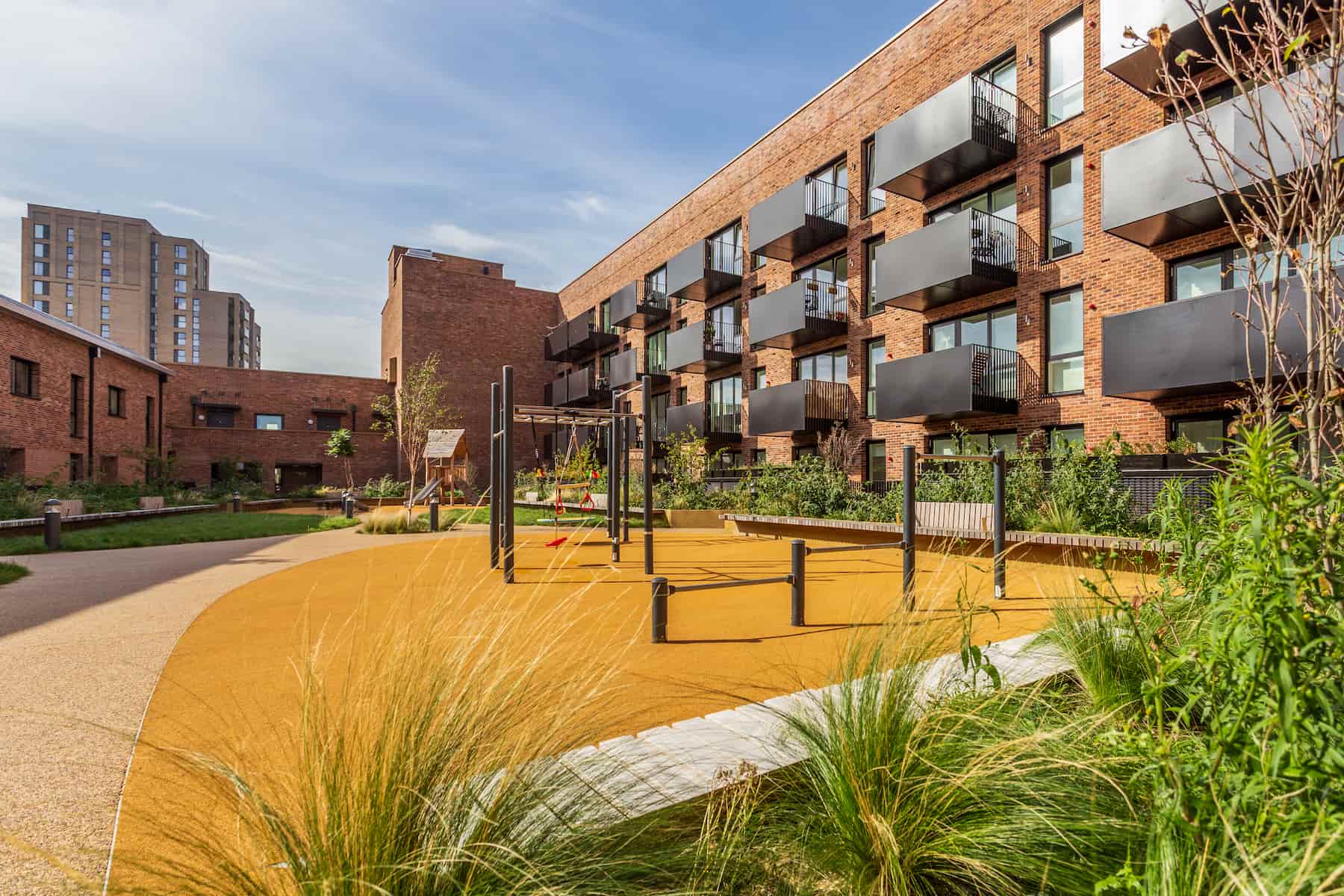 Communal spaces are dotted around the entire development