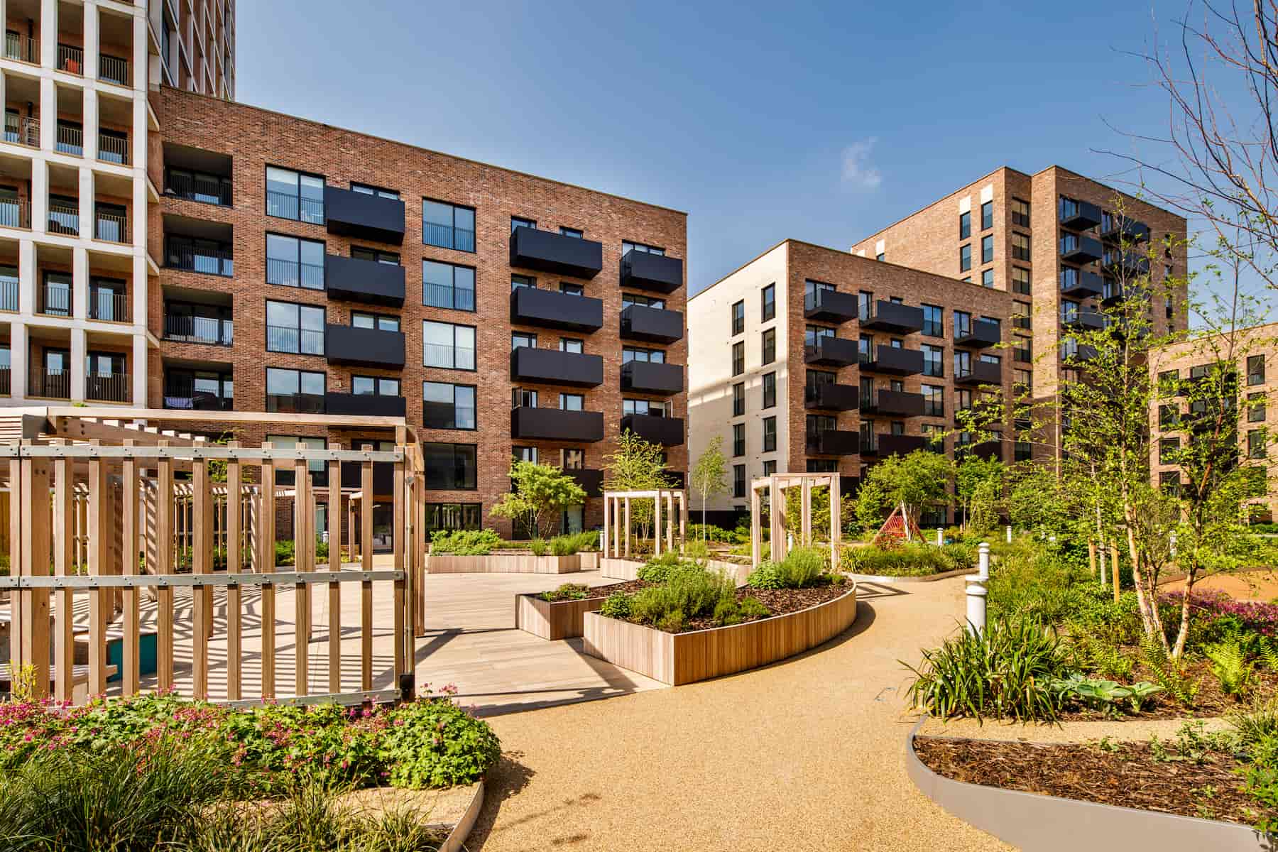 The podium gardens are open for all residents to enjoy 