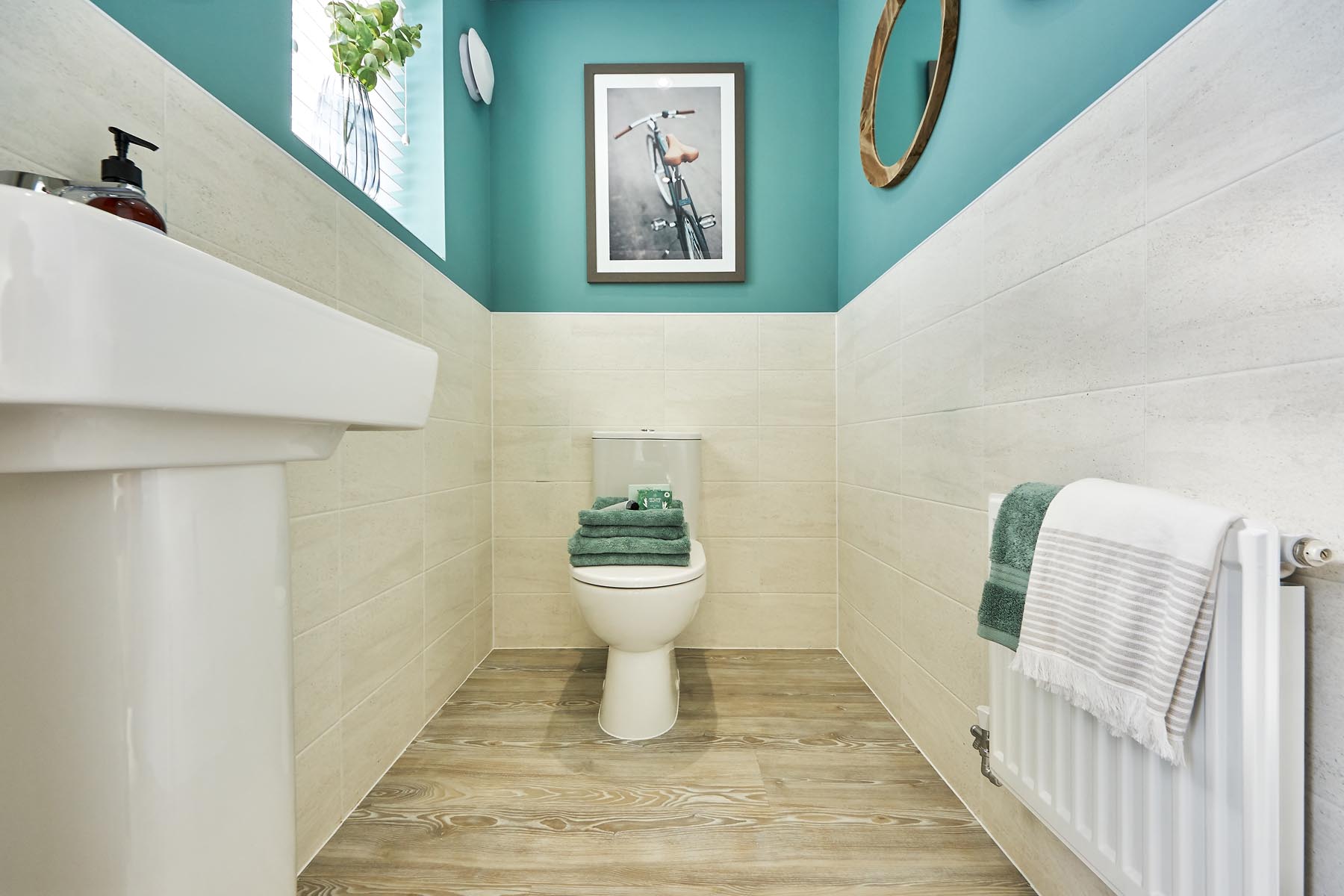 A handy downstairs cloak room