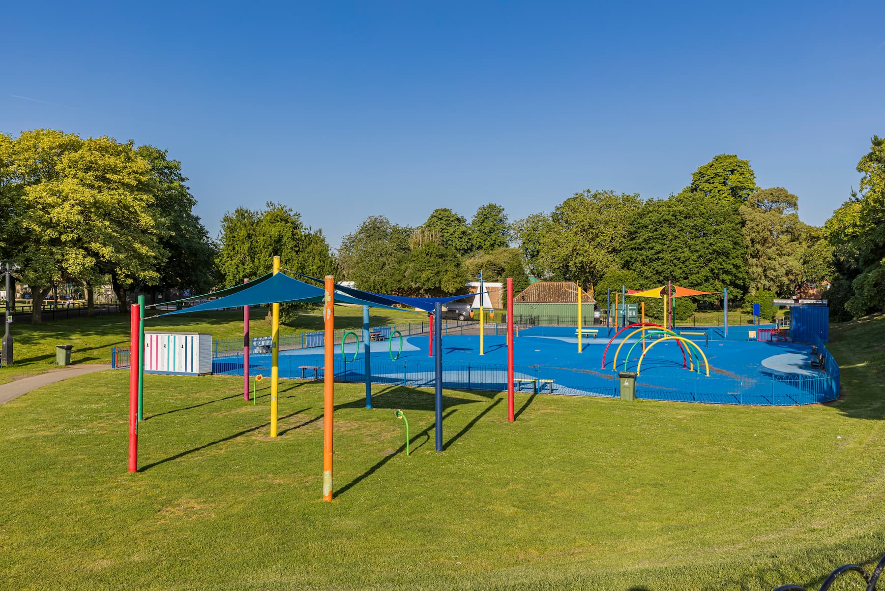 Kids will love the famous Splash Park in Promenade Park