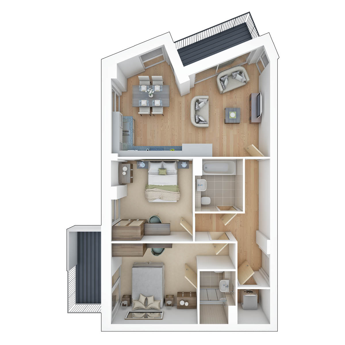 Floor plan 68, 74 and 80