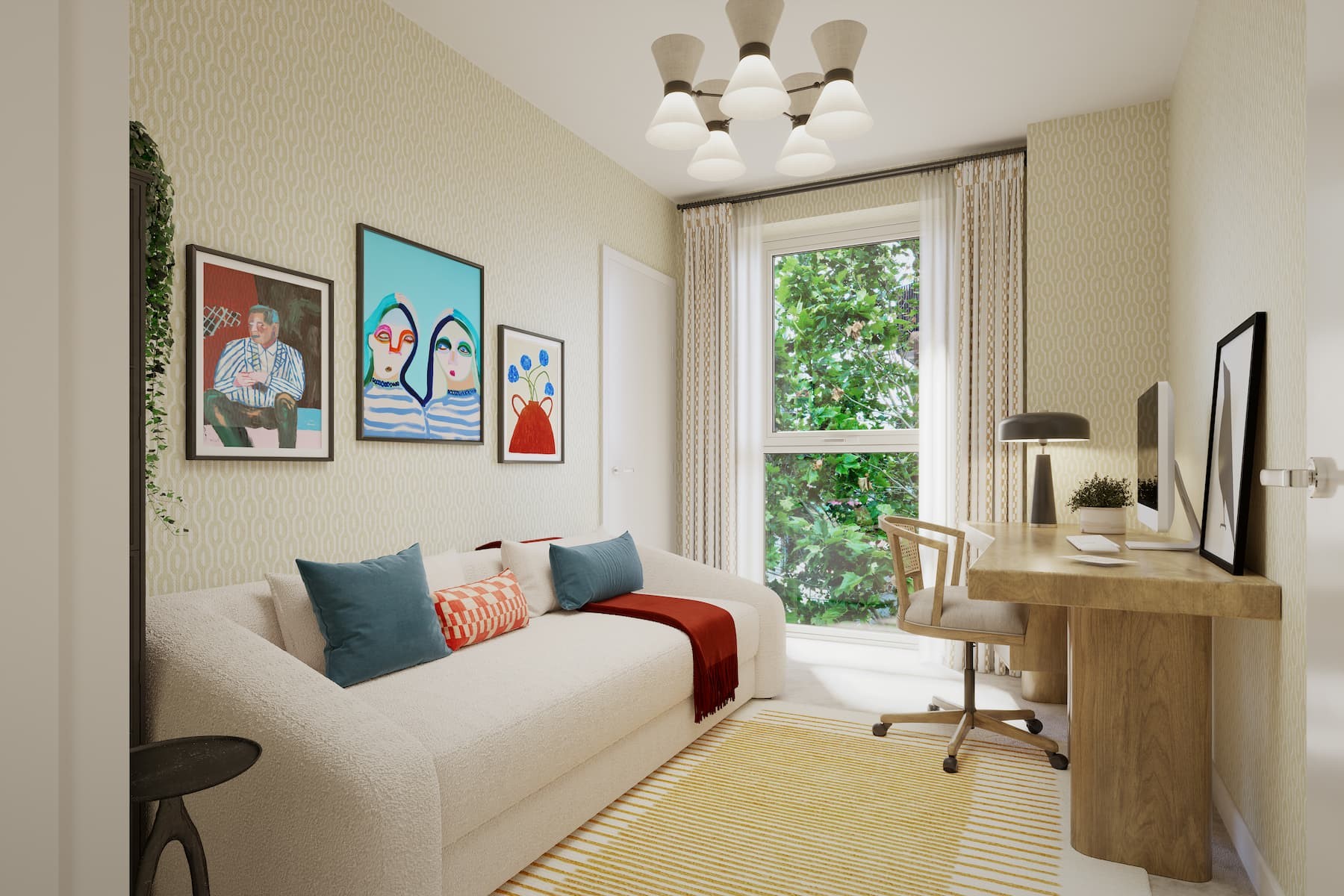 Flexible 3rd bedroom, perfect as a study or occasional guest room