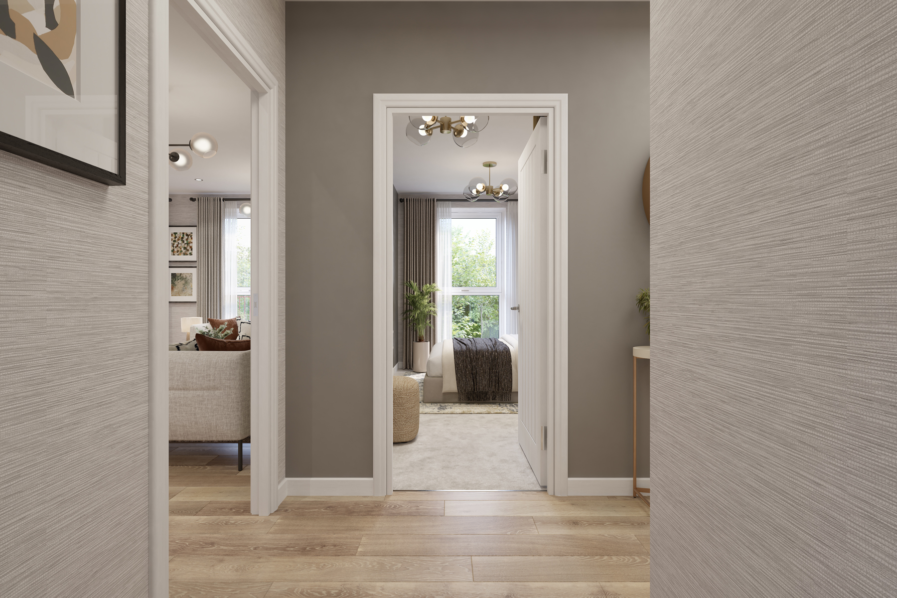 Spacious hallway welcoming you into your new home