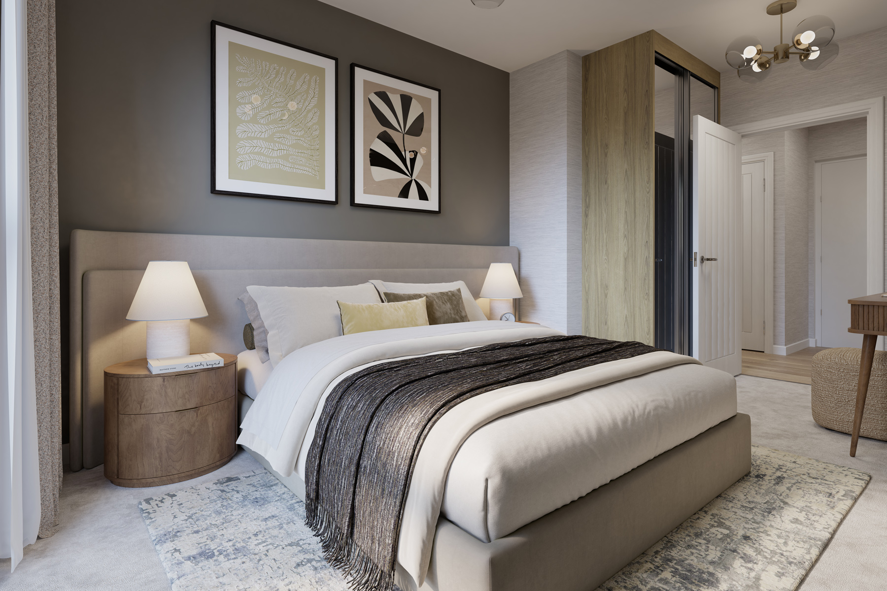 Relax and unwind in your light filled bedroom