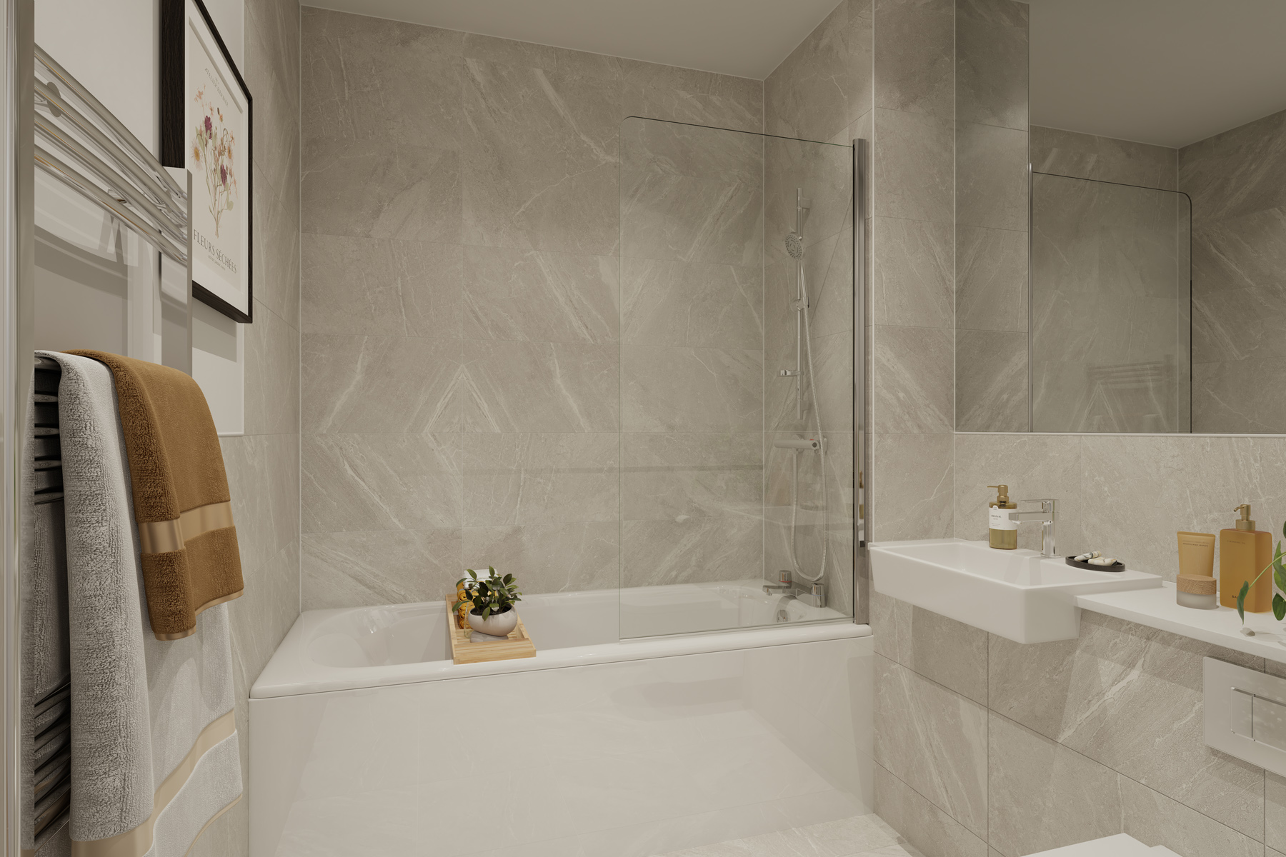 Elegantly finished bathroom