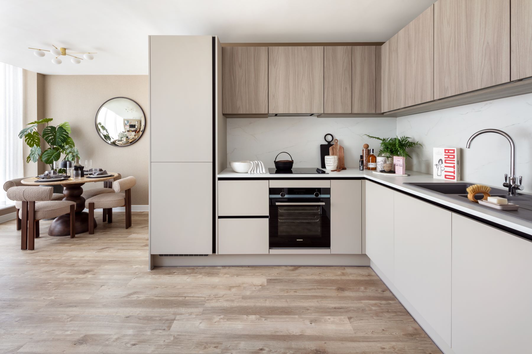 Kitchen to dining area