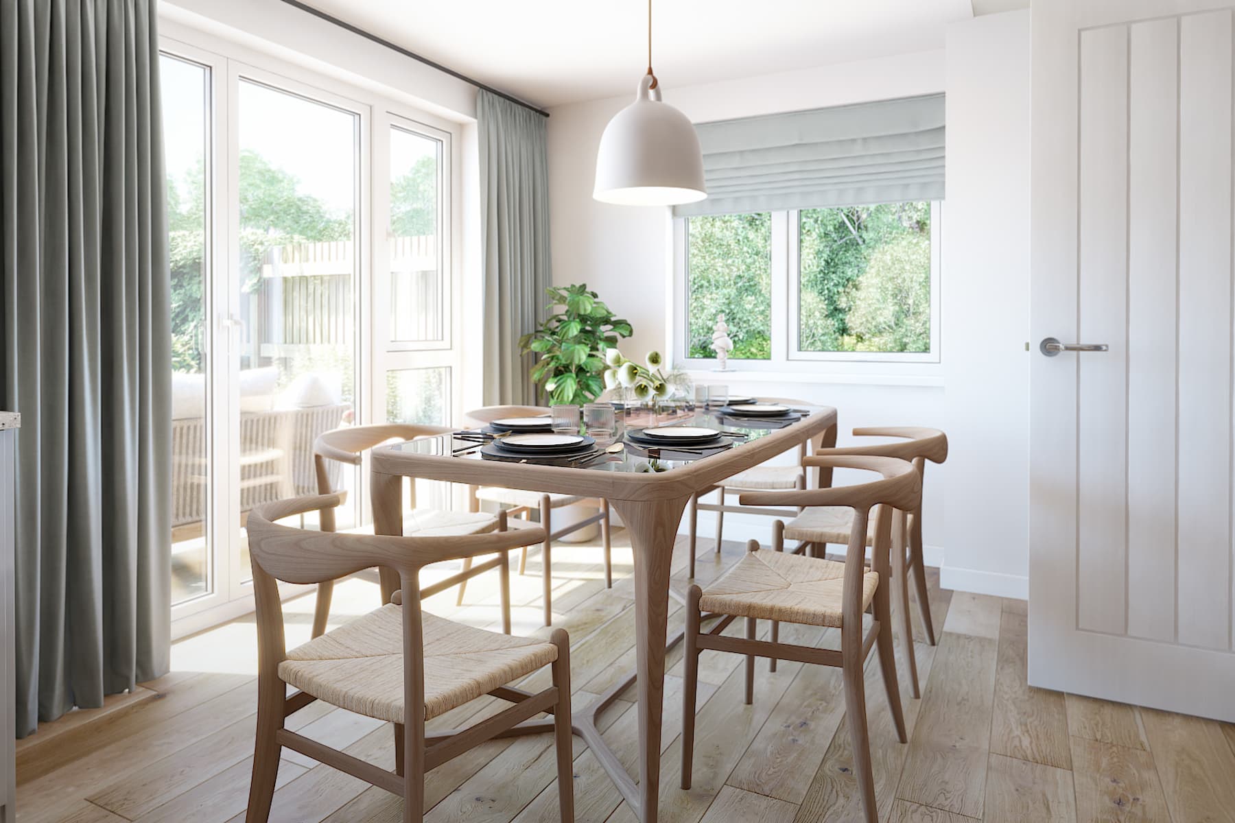 The dining area in The Plumdale is a sociable space
