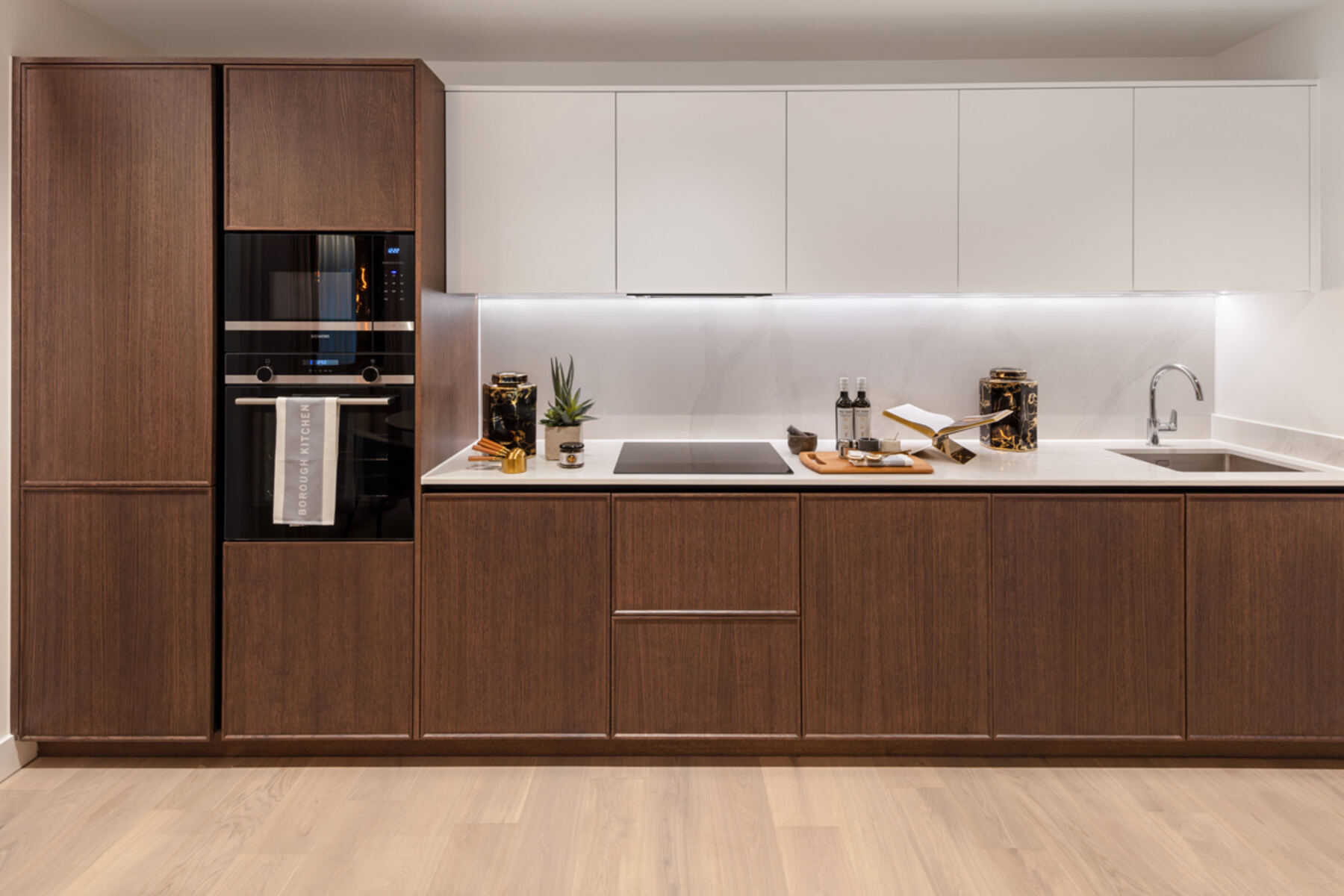 Contemporary kitchen with bespoke cabinetry inspired by Postmark's heritage