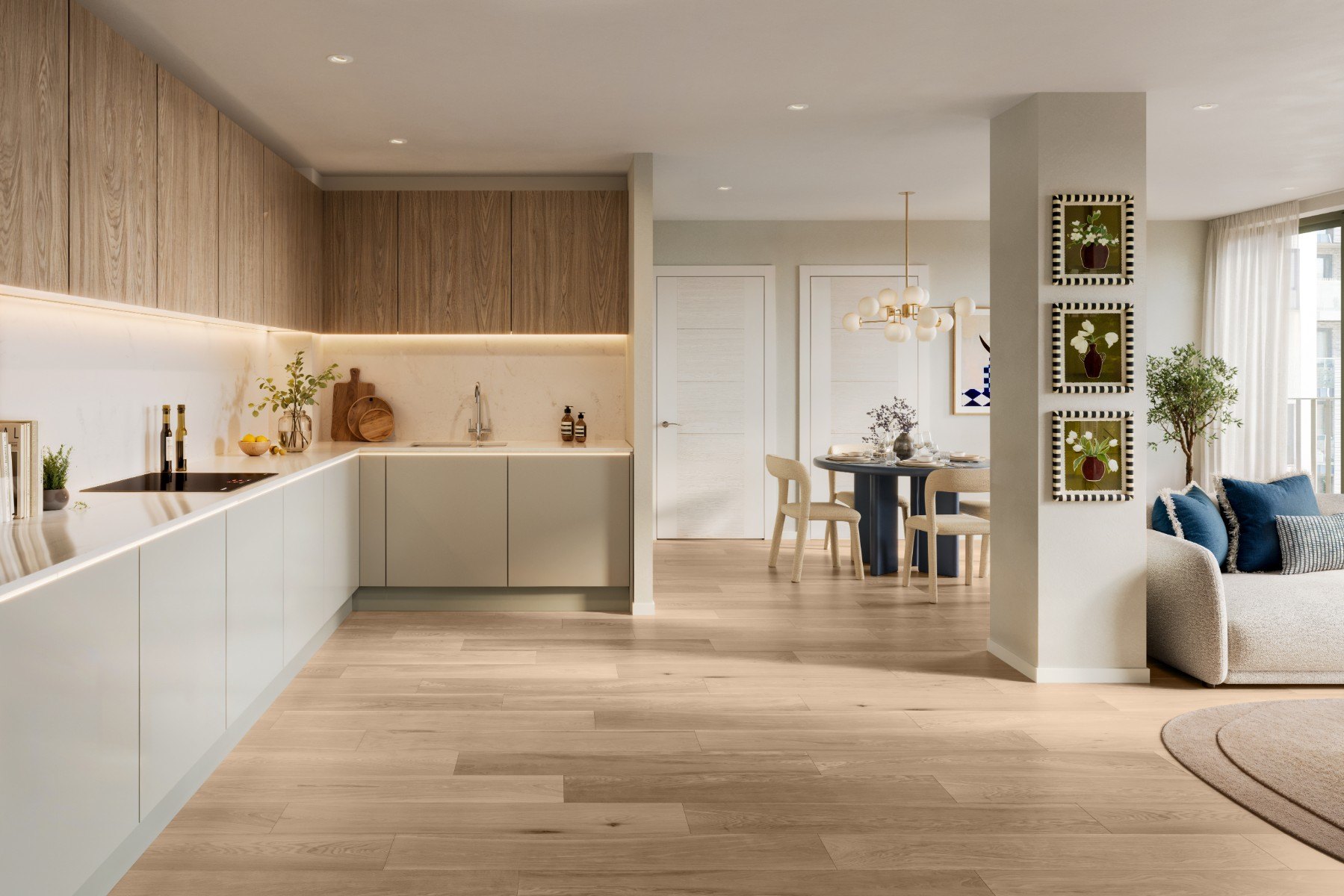 Contemporary kitchen with a refined, functional design and high‑quality appliances.