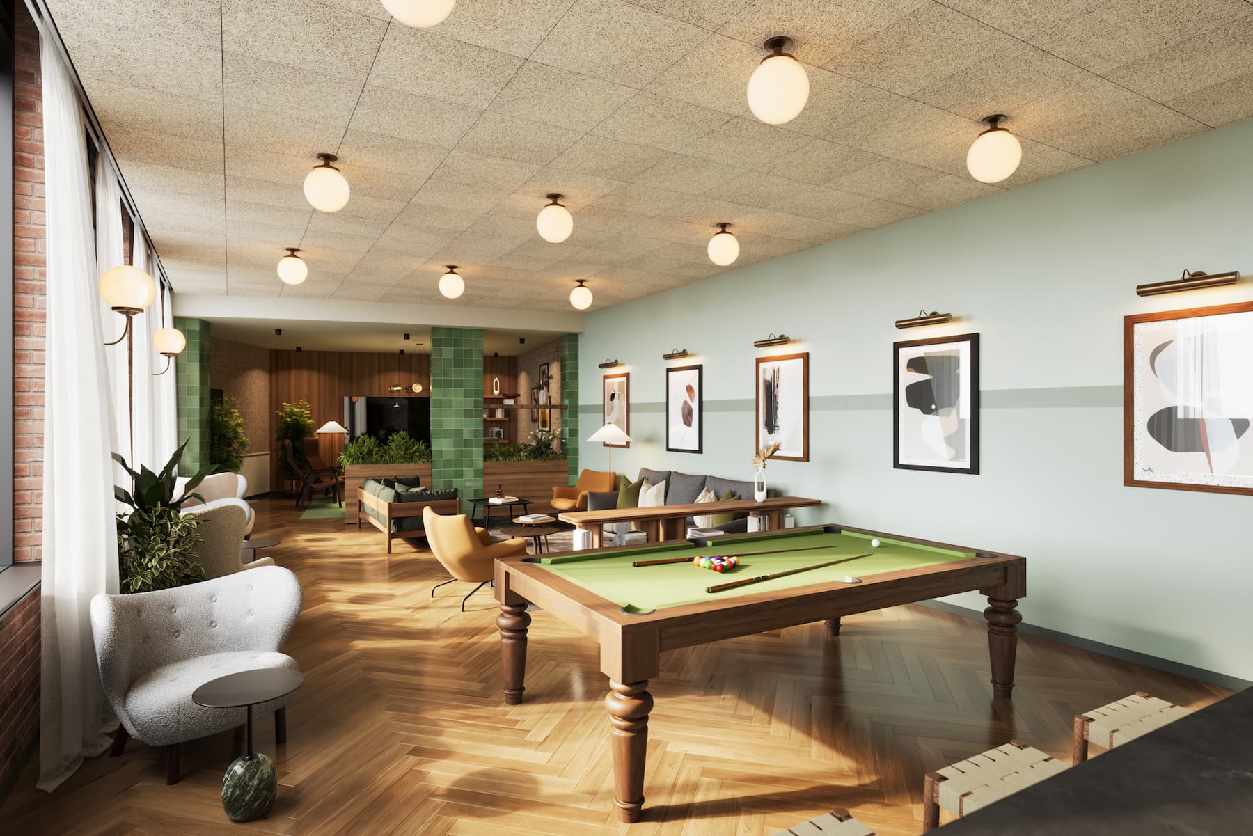 Exclusive residents' only lounge, the perfect place to socialise and unwind