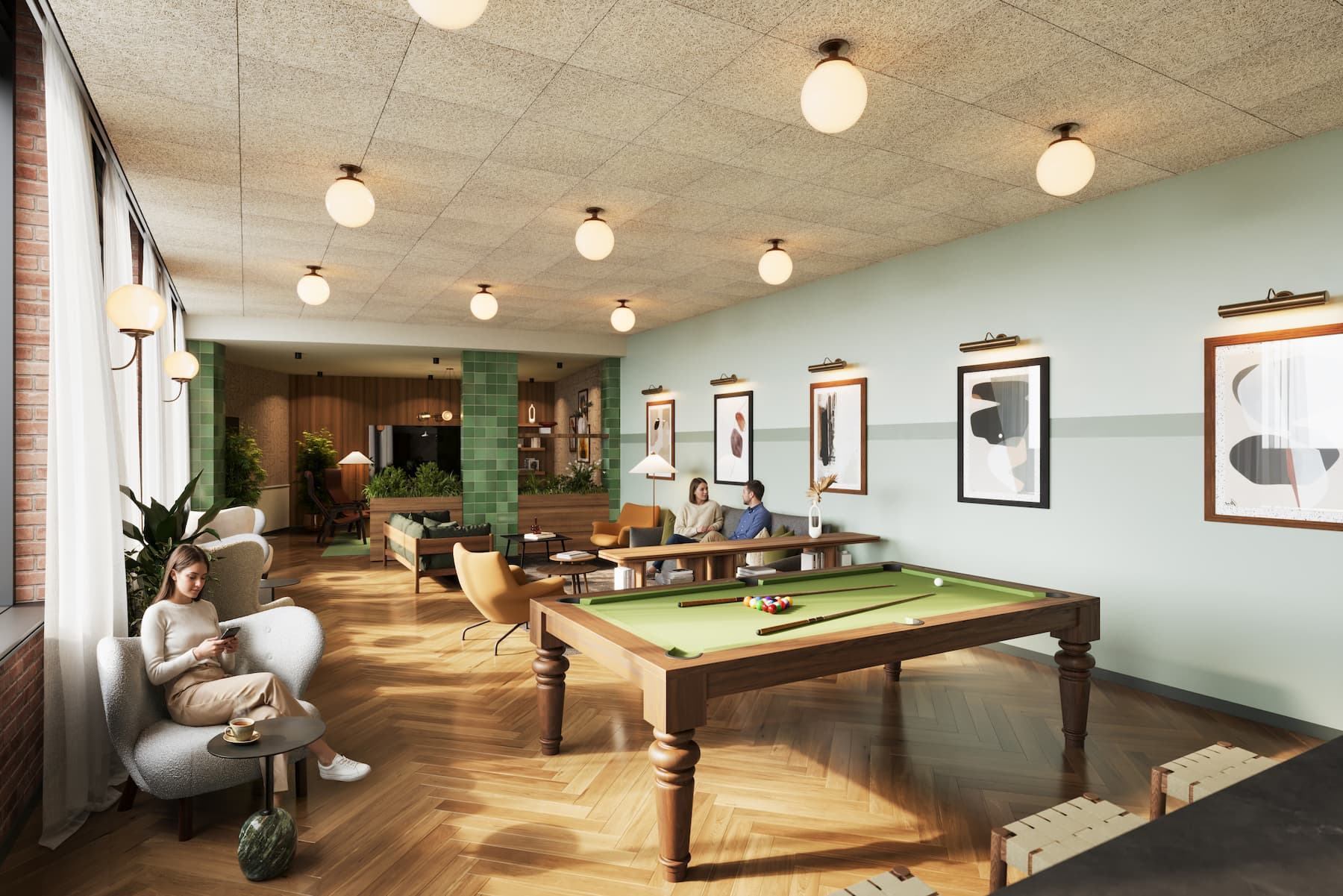 A premium social lounge exclusively for residents