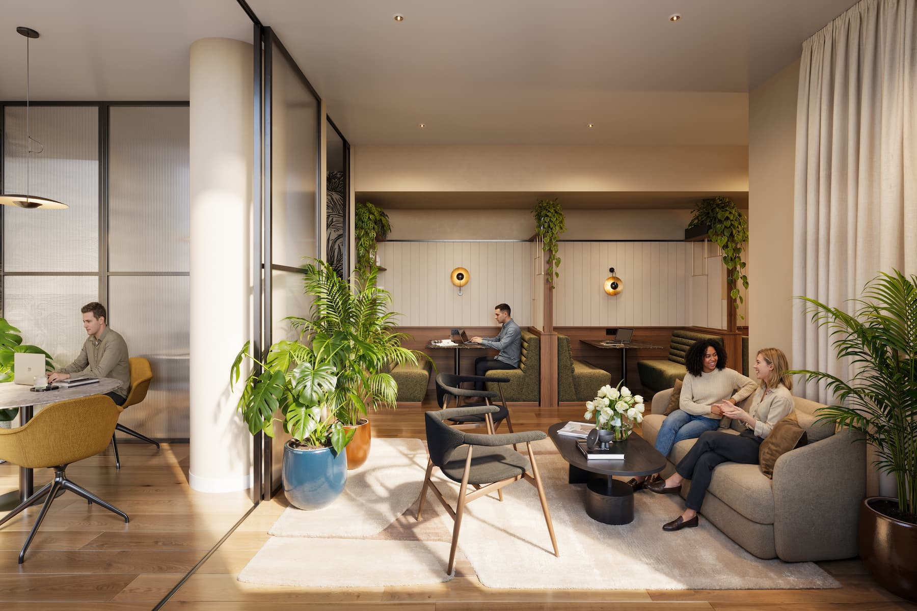 A calm, well‑designed space to work and connect