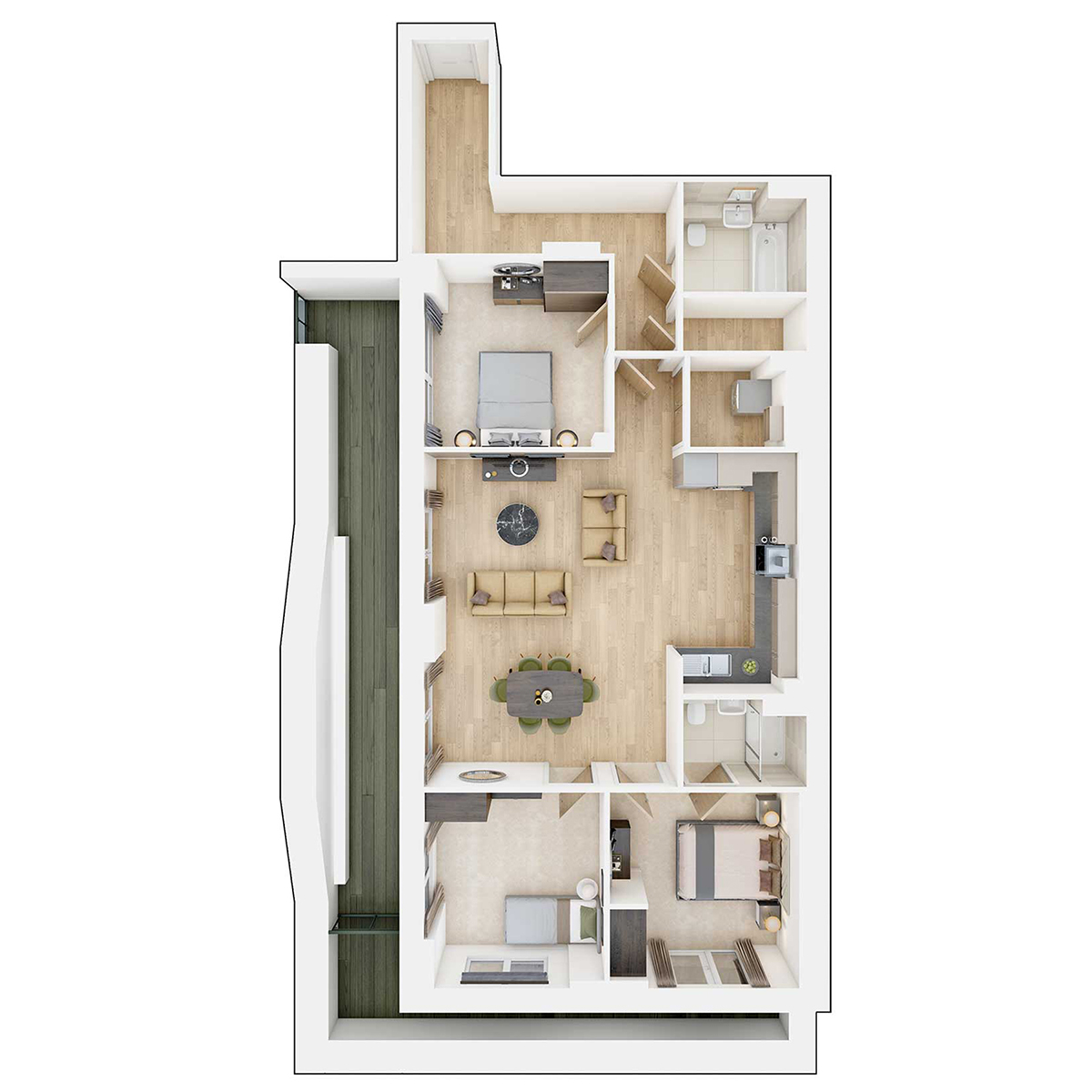Apartment type DO1 Floorplan