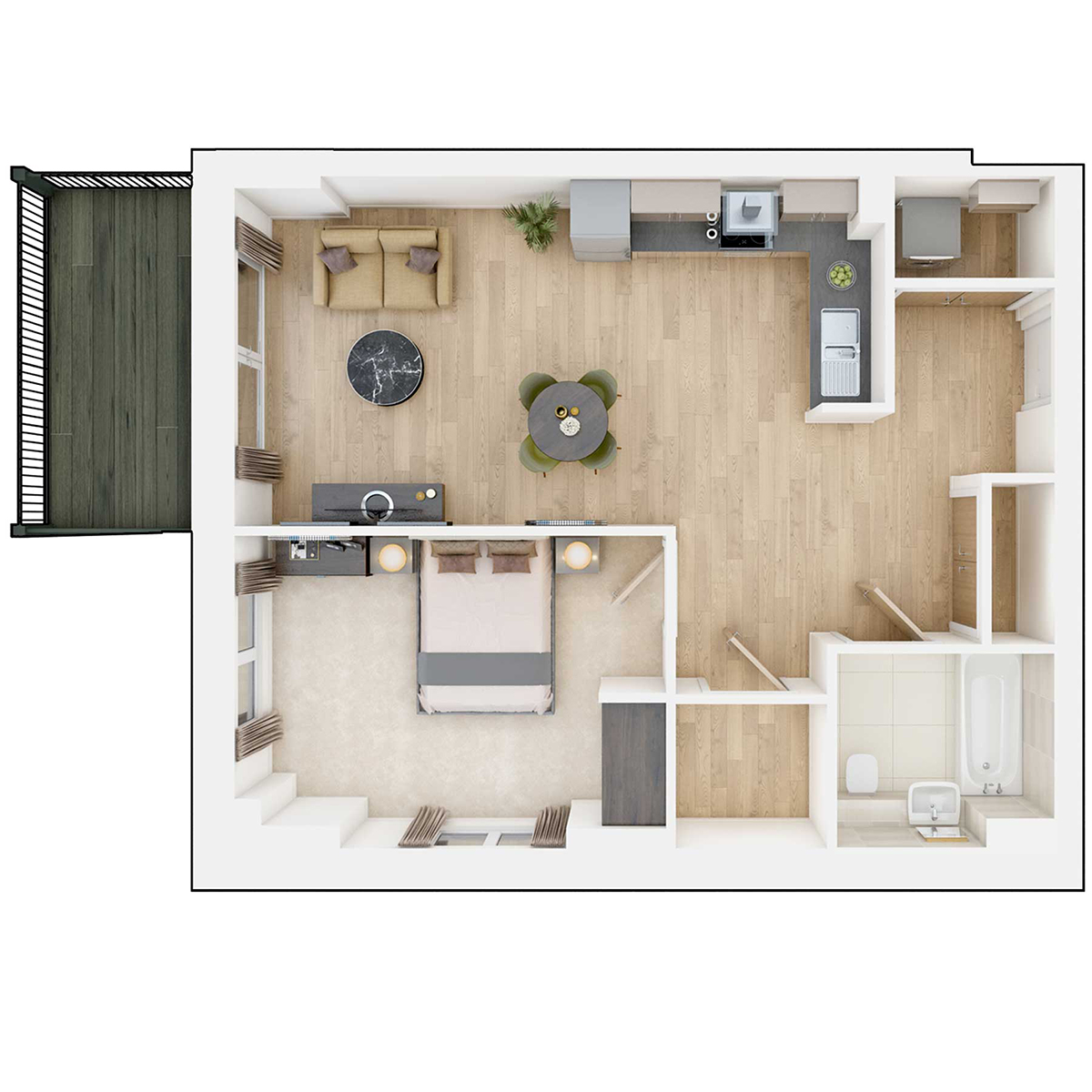 Apartment type DO2 Floorplan