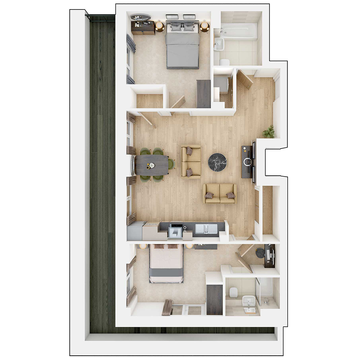 Apartment type DO6 Floorplan