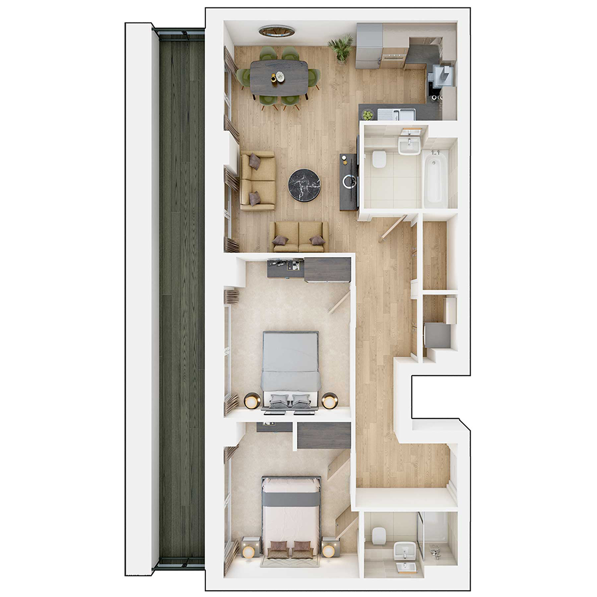 Apartment type DO7 Floorplan