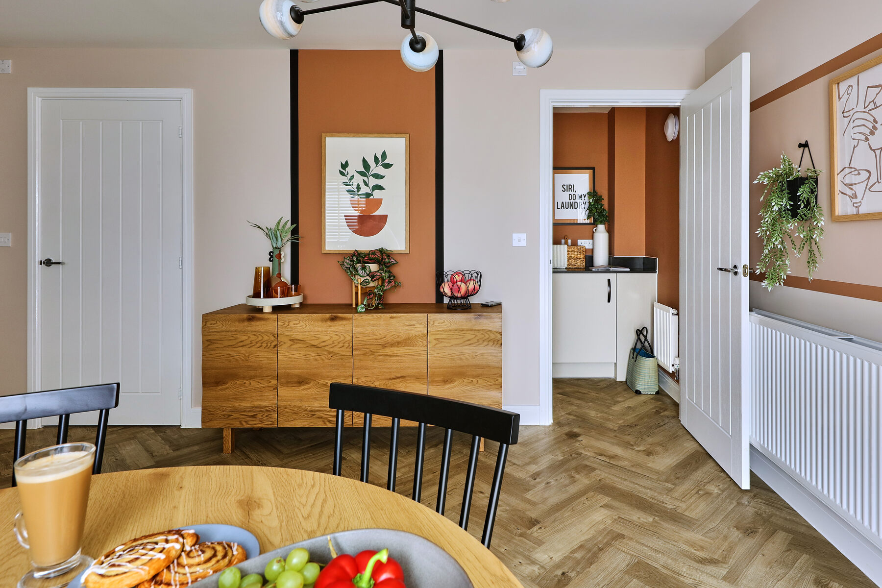 Kitchen/diner leading to utility room