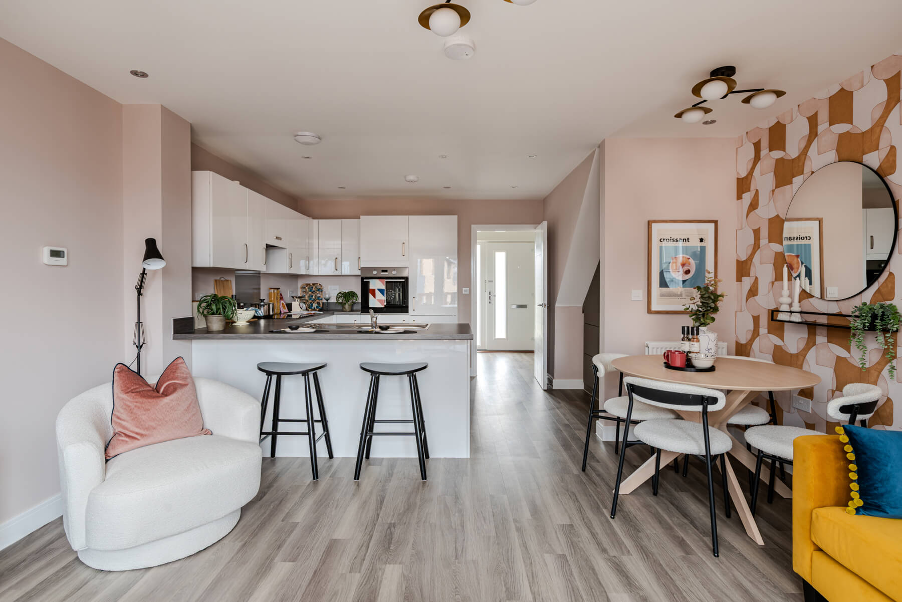 The open-plan layout is perfect for socialising and maximises space