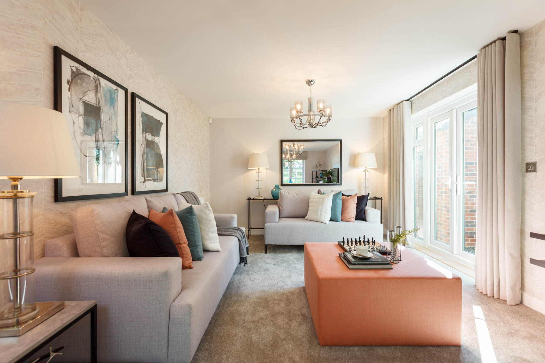 Double doors lead out to the garden