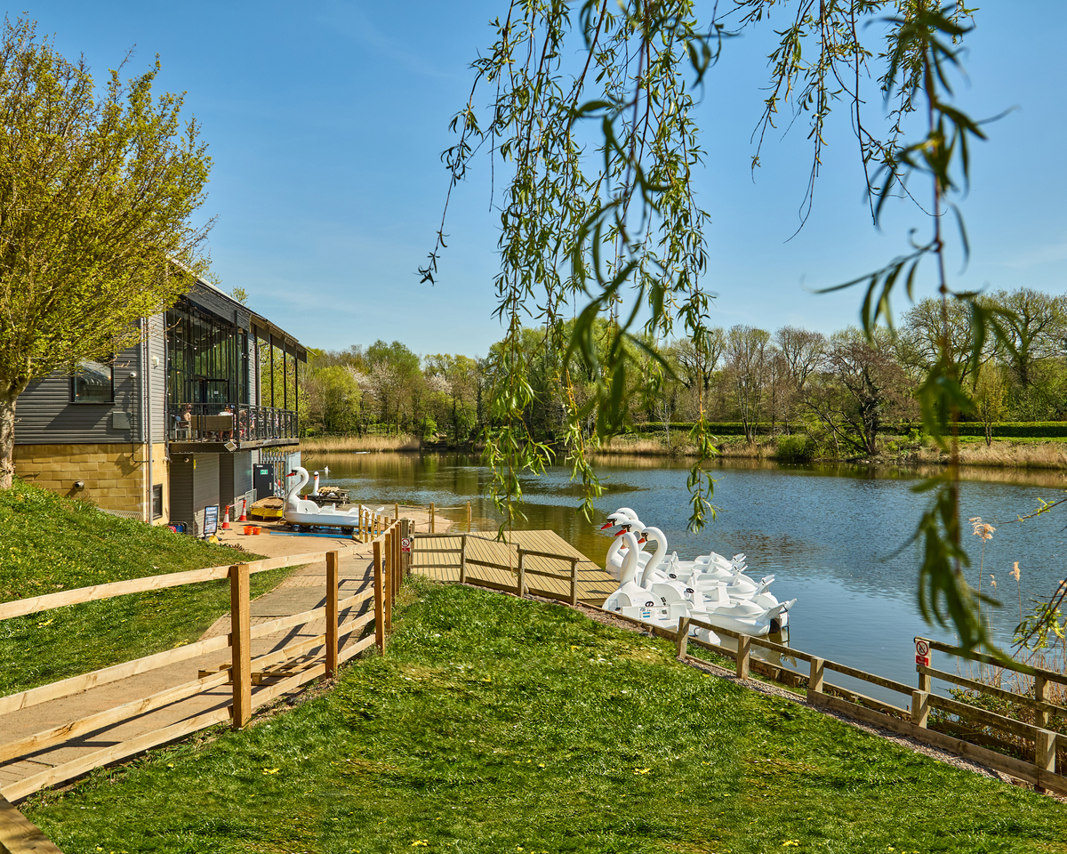 Lake over Arrow Valley Visitor Centre and Boathouse Cafe