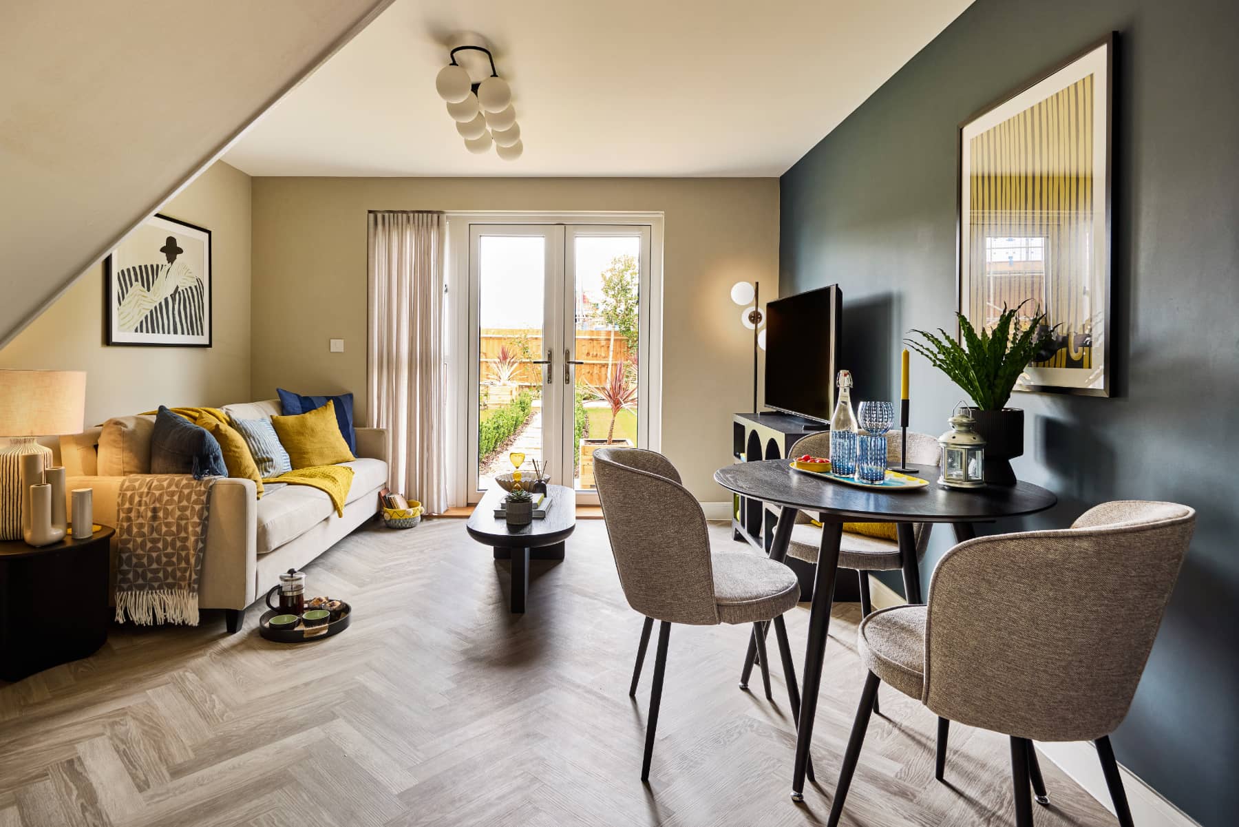 With French doors leading to the rear garden