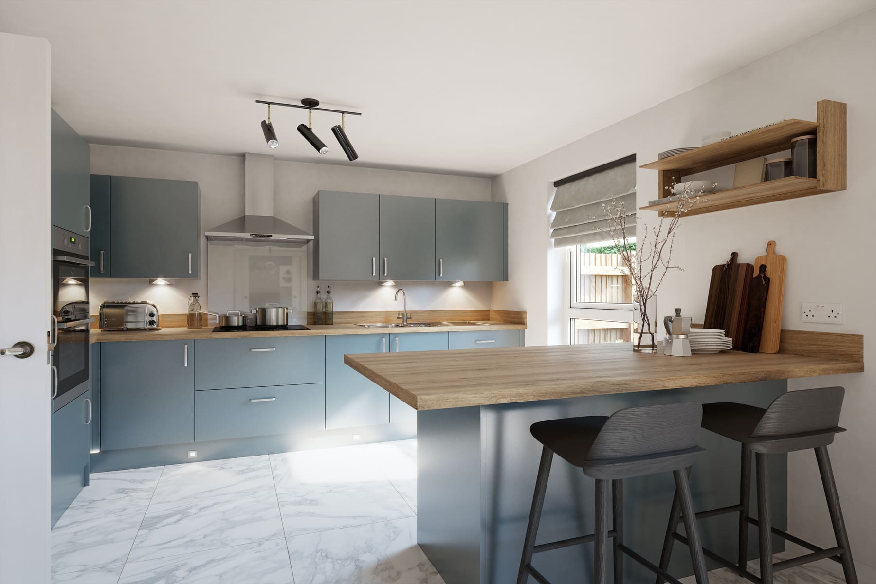 Kitchen with breakfast bar