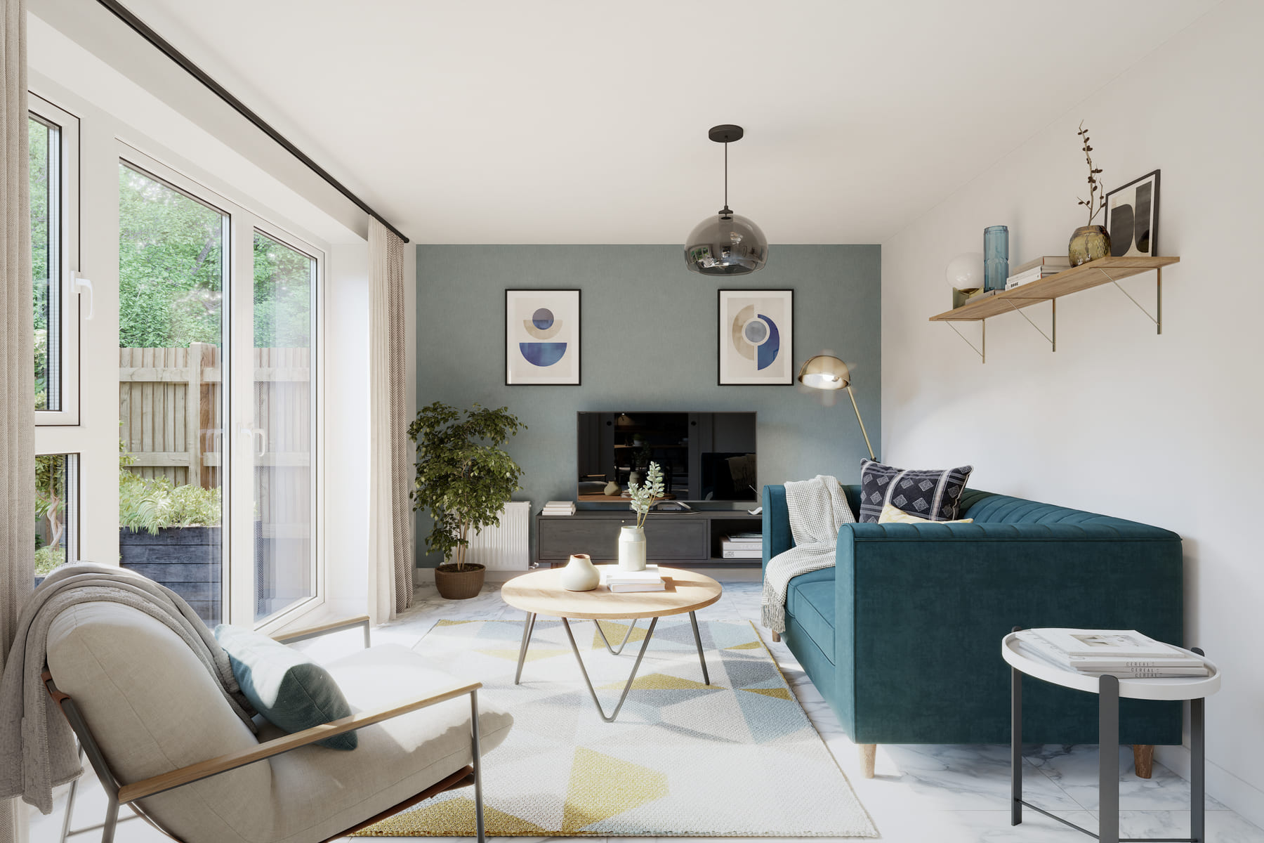 Sofa and TV