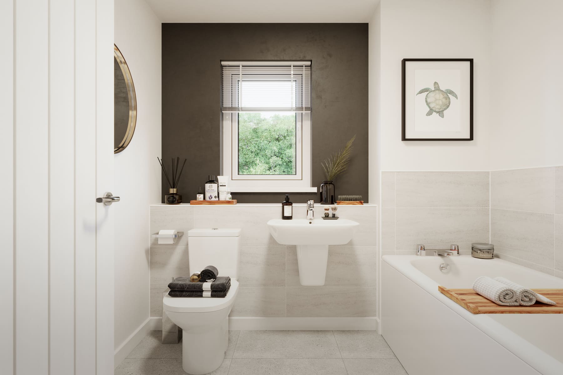 Bathroom with toilet and sink