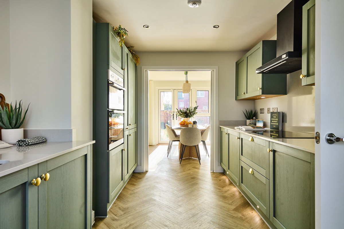 The open plan kitchen/dining area is perfect for socaiable family mealtimes