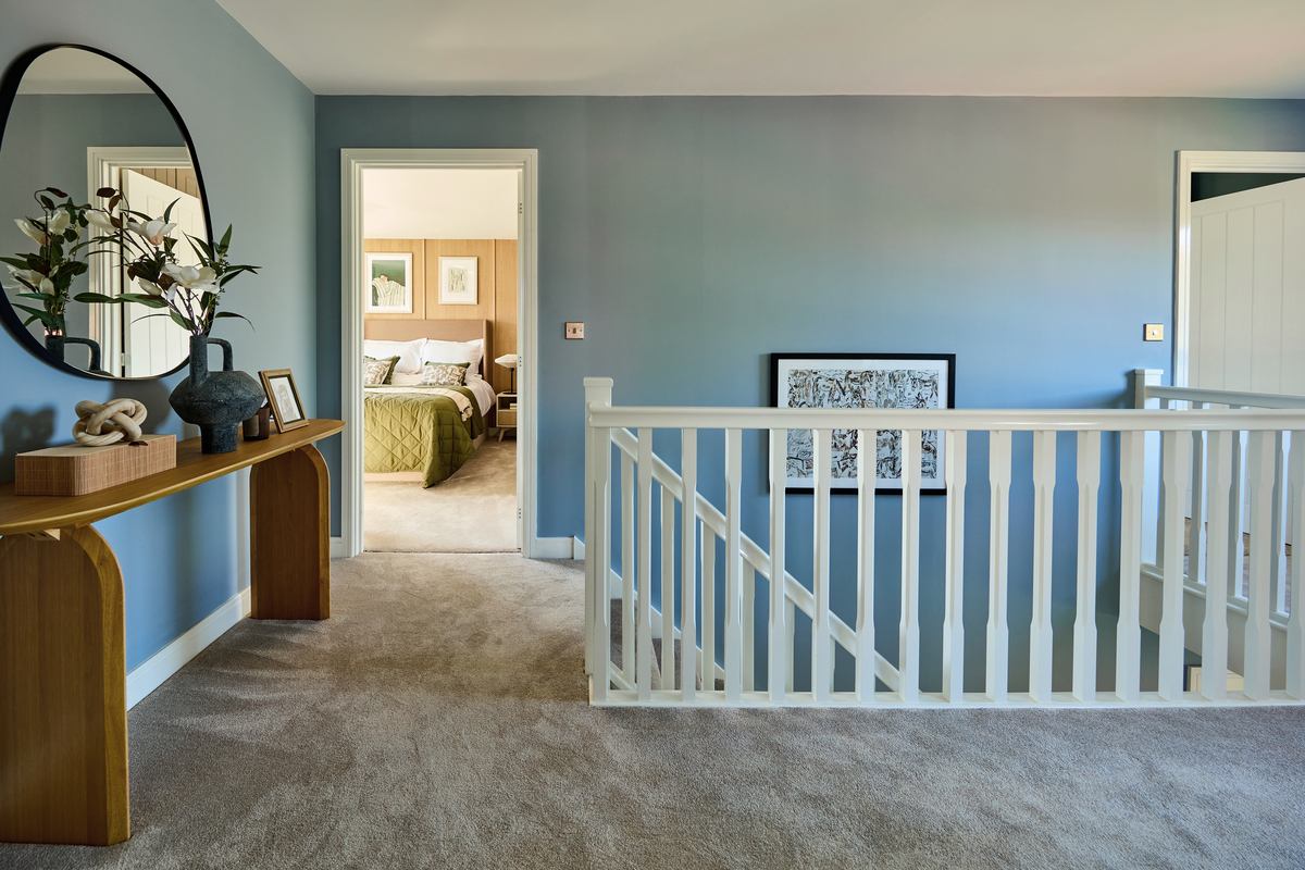 The upstairs in the Warkford leads to 4 bedrooms anf a family bathroom