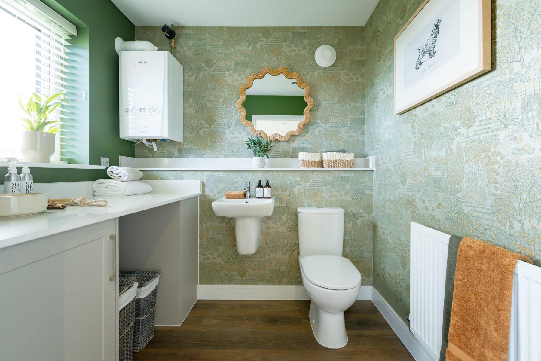 A downstairs cloakroom and utility adds convenience