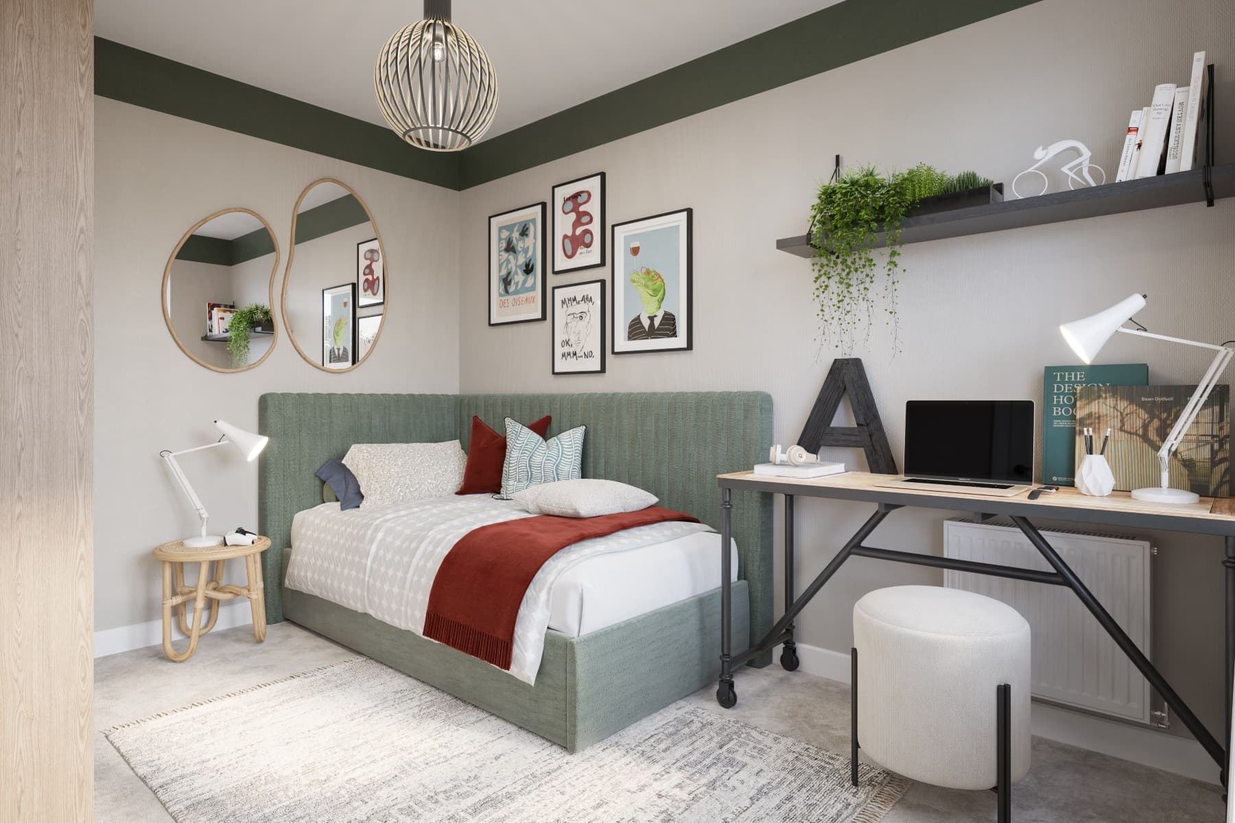 Bedroom 3 is located on the first floor and makes an ideal guest bedroom