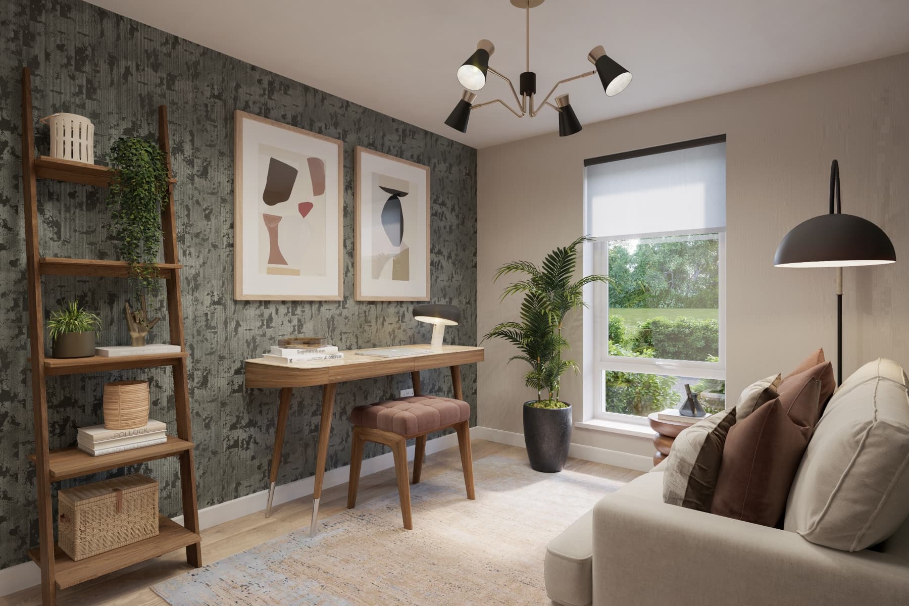 A dedicated family room or home office