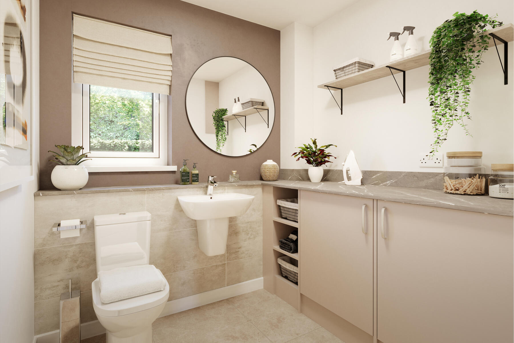 A downstairs cloakroom and utility adds convenience