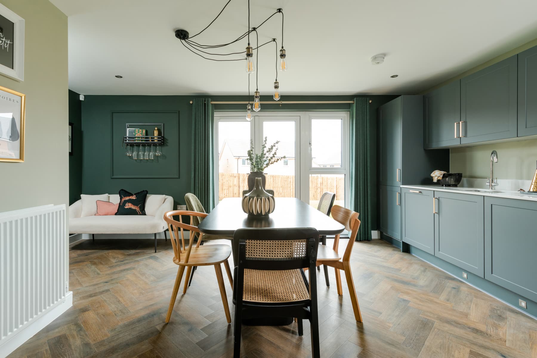 French doors lead to the rear garden